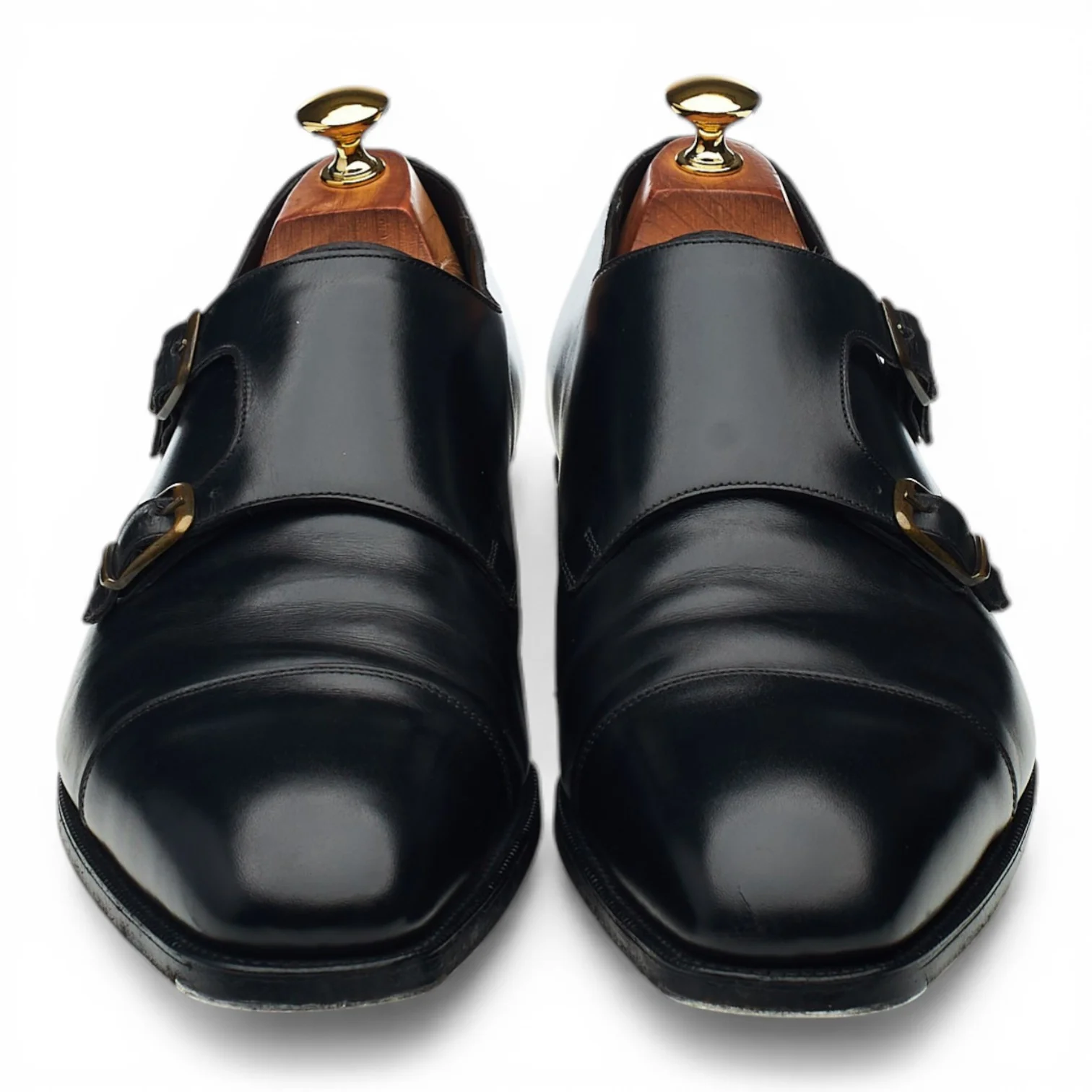 'Westminster' Black Leather Double Monk Strap UK 10.5 E - Image 2