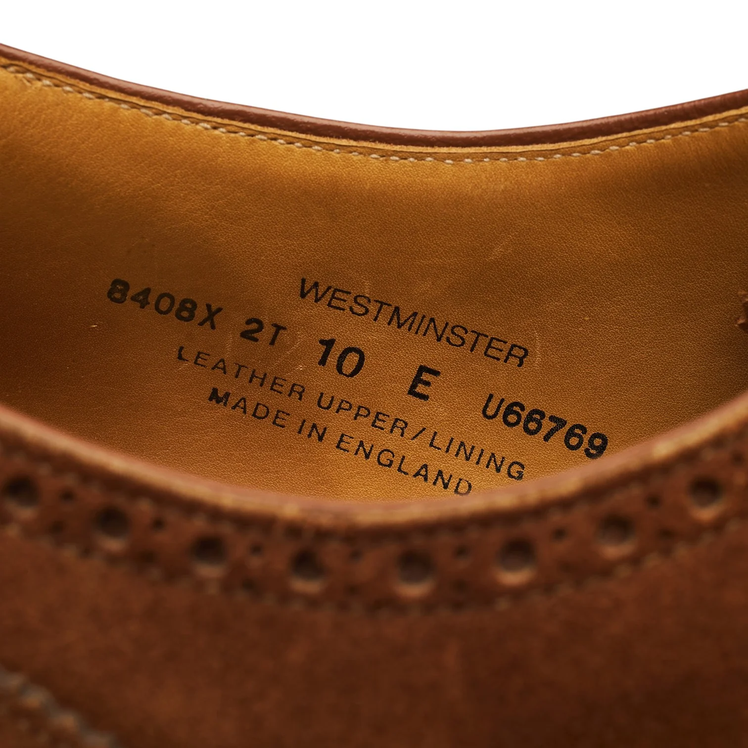 'Westminster' Snuff Brown Suede Oxford Brogues UK 10 E - Image 7