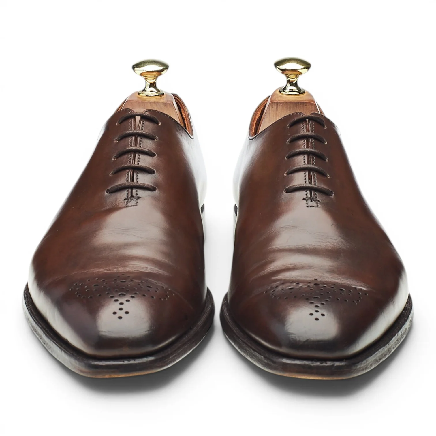 'Weymouth 2' Dark Brown Leather Wholecut Oxford UK 7.5 E - Image 2
