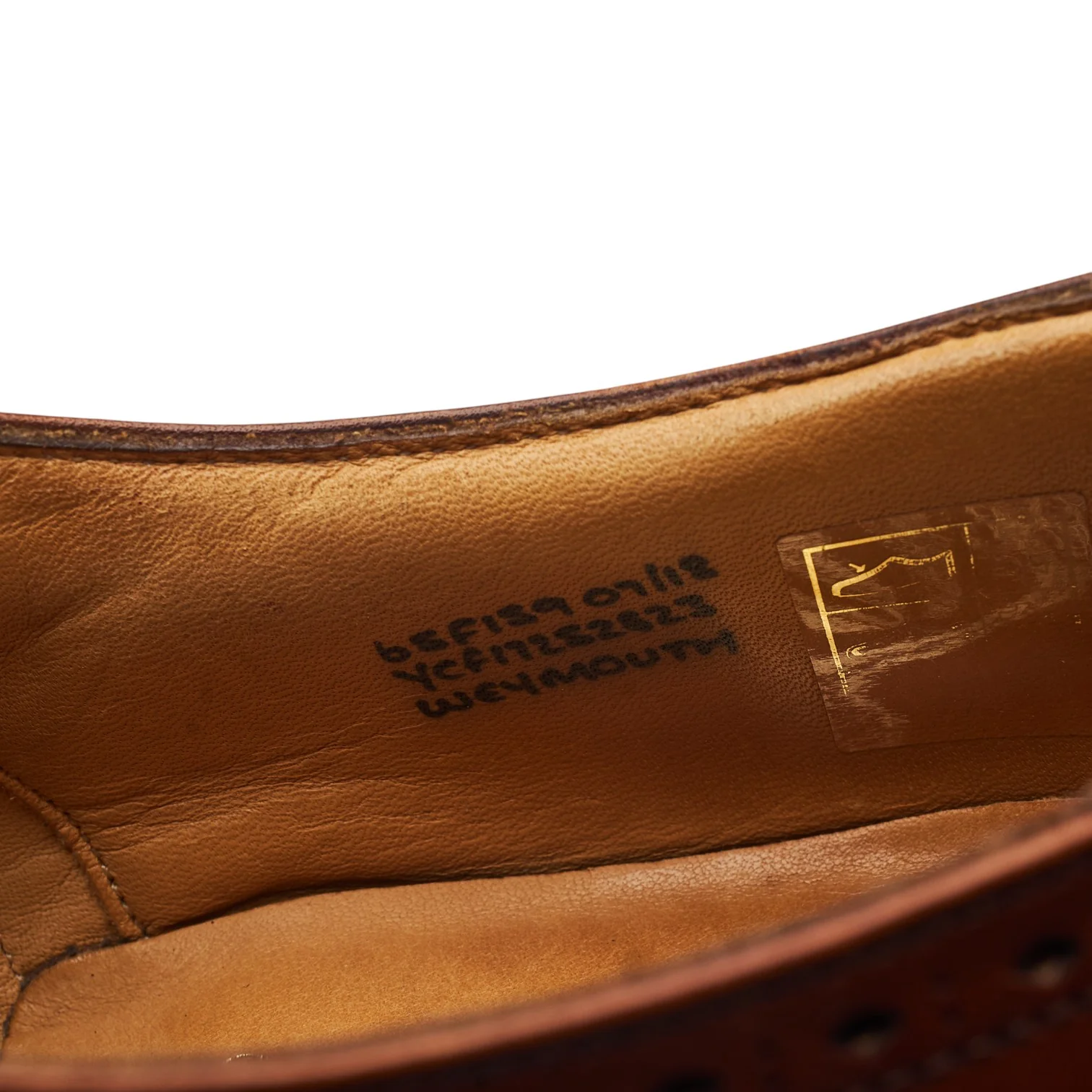 'Weymouth' Tan Brown Leather Oxford Semi Brogues UK 6.5 F - Image 7