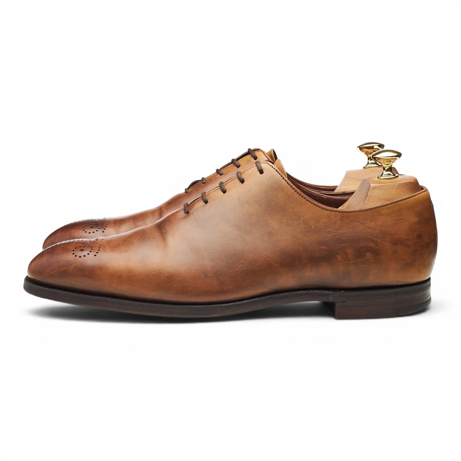 'Weymouth' Brown Leather Wholecut Oxford UK 9.5 E - Image 3
