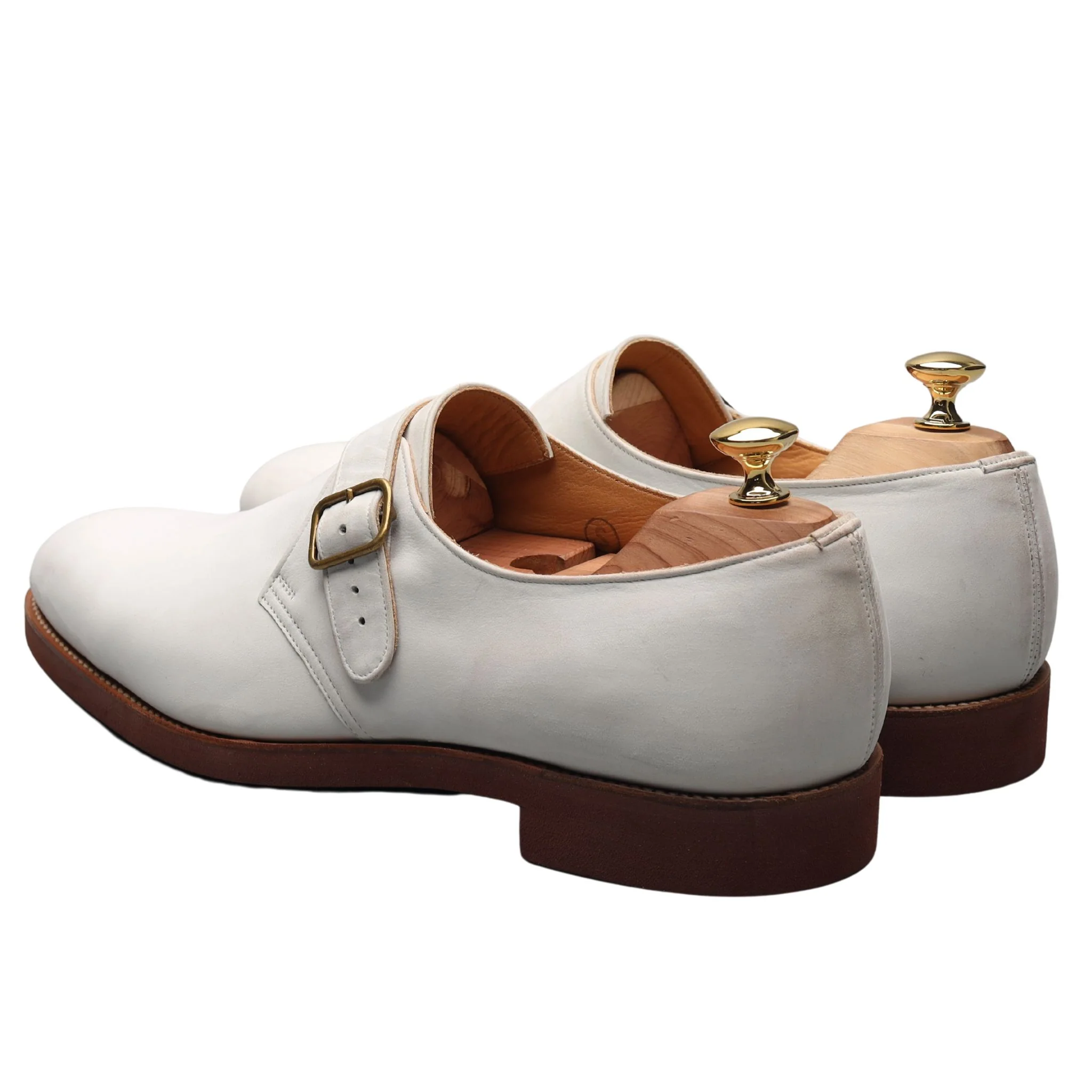 White Nubuck Monk Strap UK 11.5 E - Image 3
