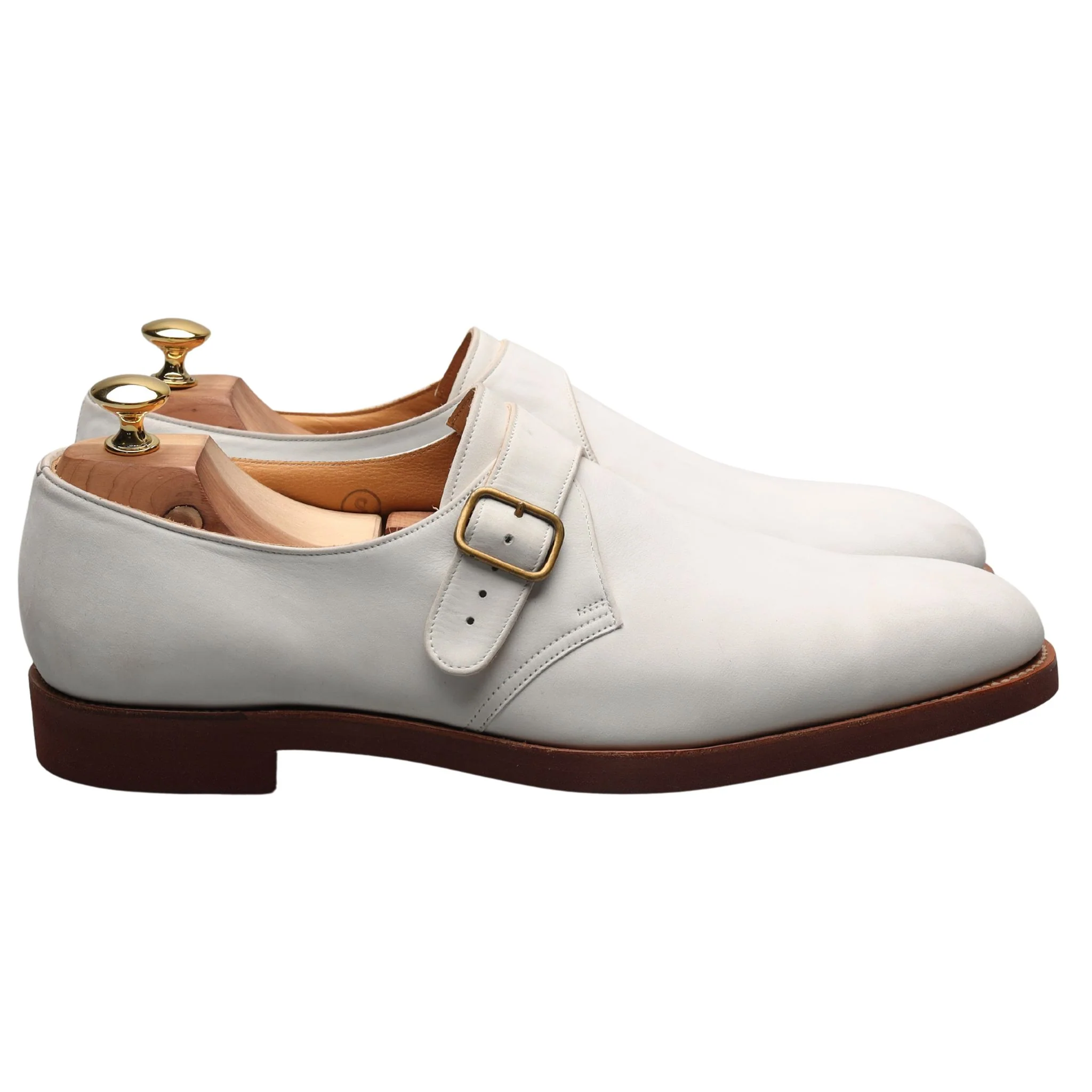 White Nubuck Monk Strap UK 11.5 E - Image 6