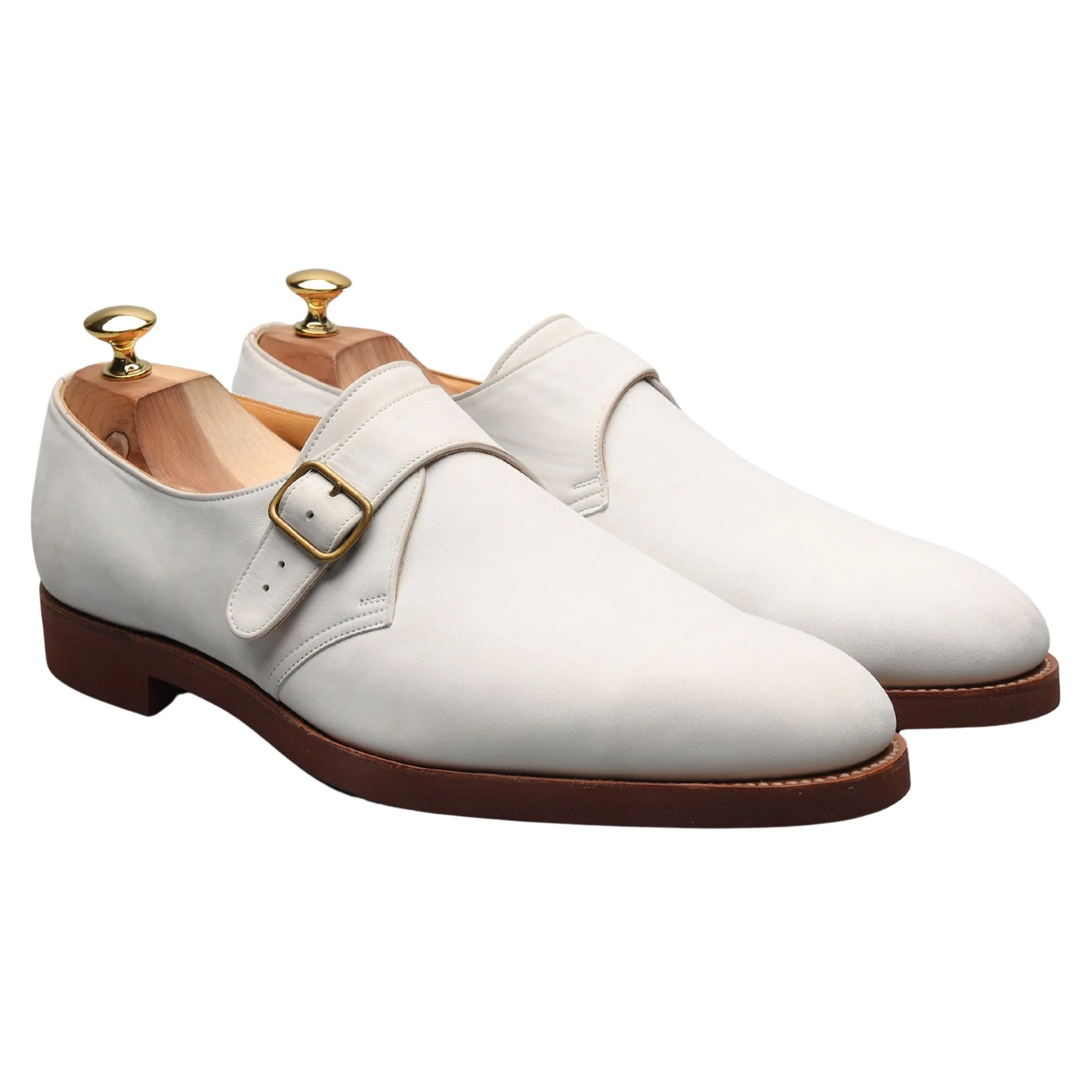 White Nubuck Monk Strap UK 11.5 E - Image 7