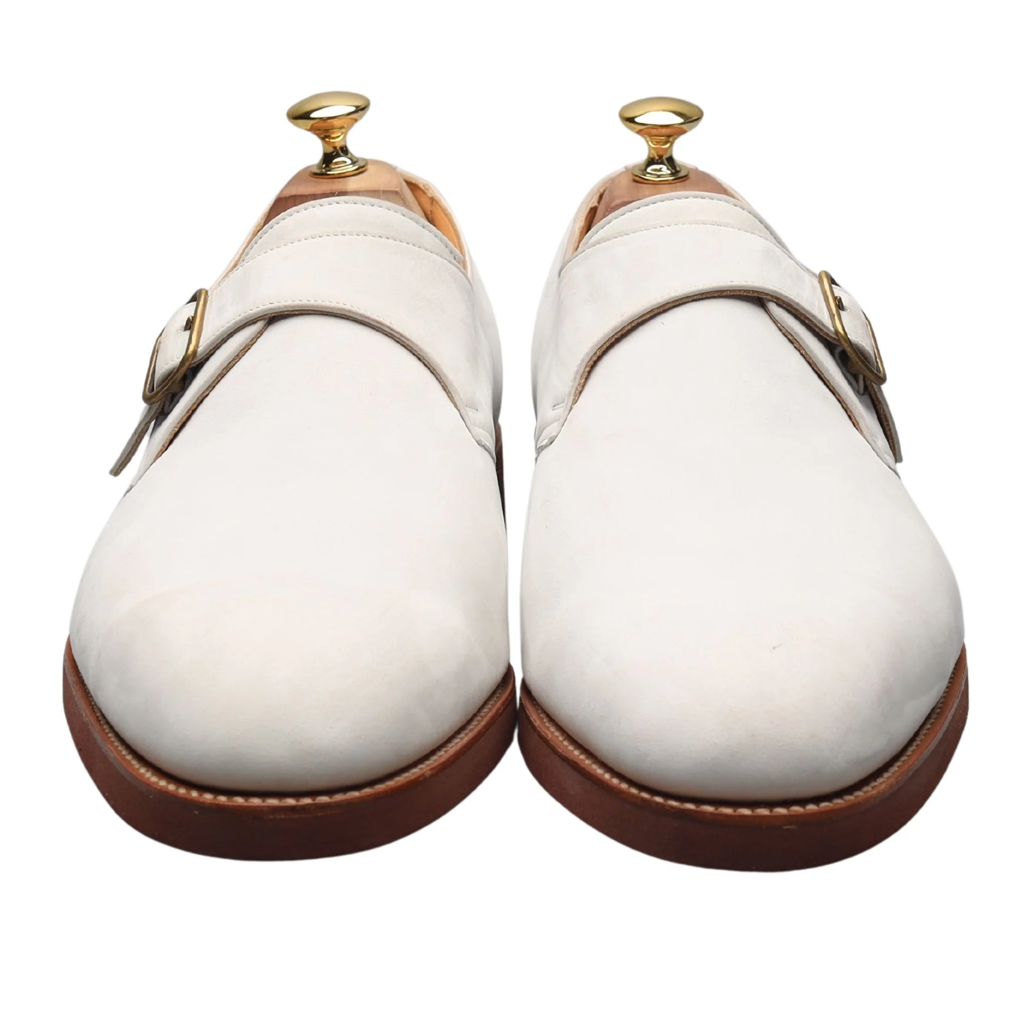 White Nubuck Monk Strap UK 11.5 E - Image 8