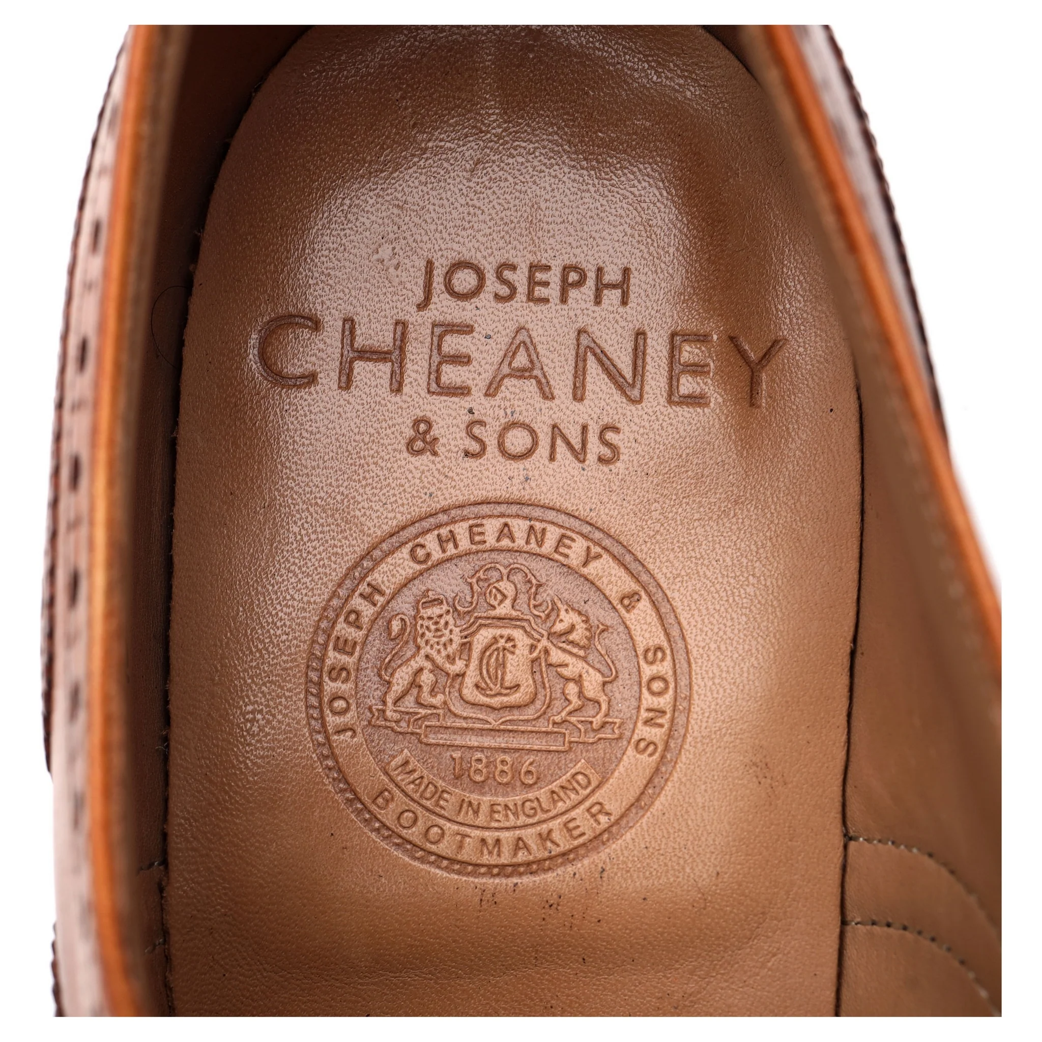'Wilfred' Tan Brown Leather Oxford Brogue UK 6.5 F - Image 6