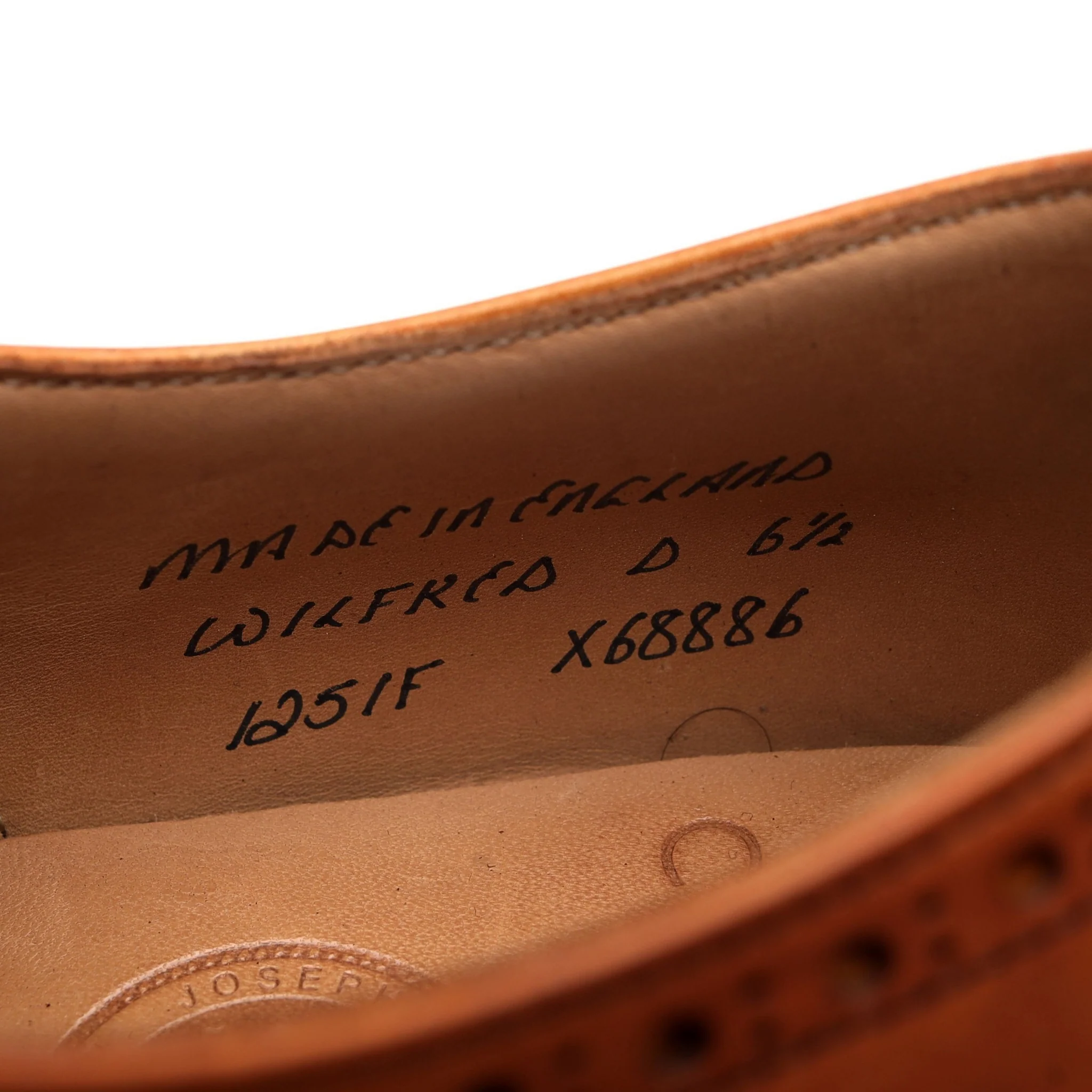 'Wilfred' Tan Brown Leather Oxford Brogue UK 6.5 F - Image 7