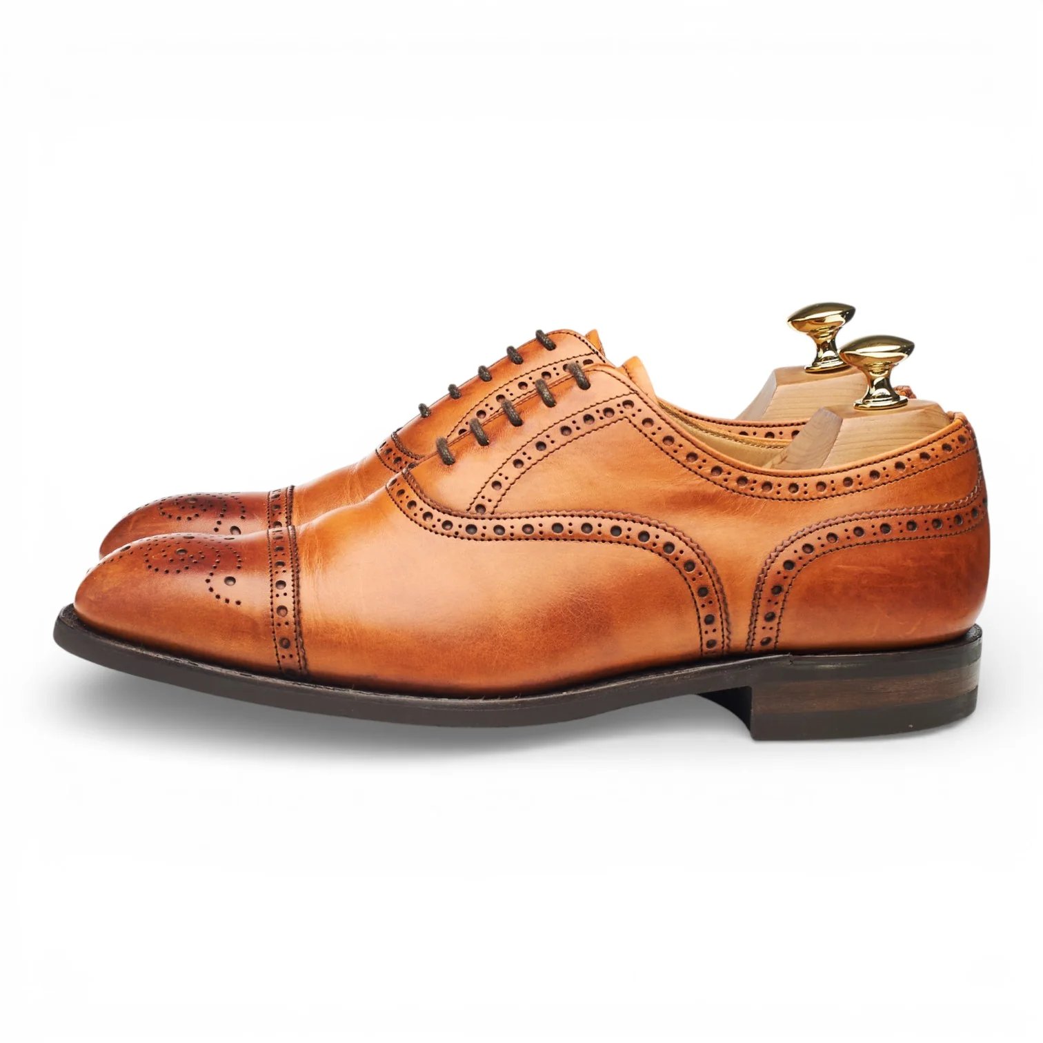 'Wilfred' Tan Brown Leather Oxford Brogue UK 6 F - Image 3