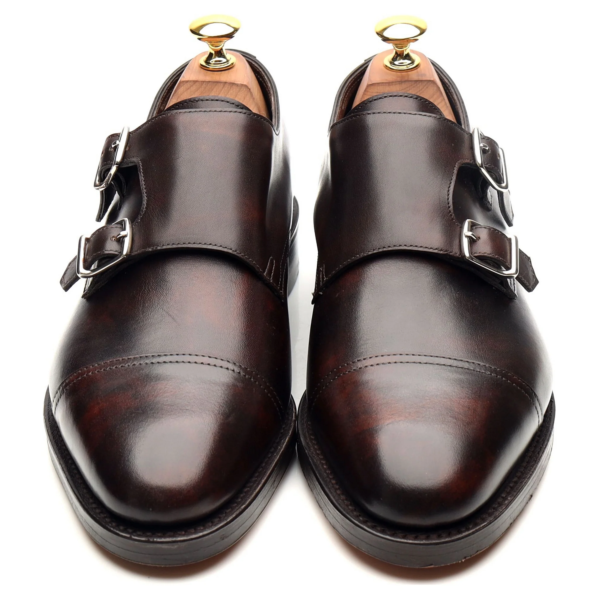 'William' Dark Brown Museum Leather Double Monk Strap UK 6.5 E - Image 10