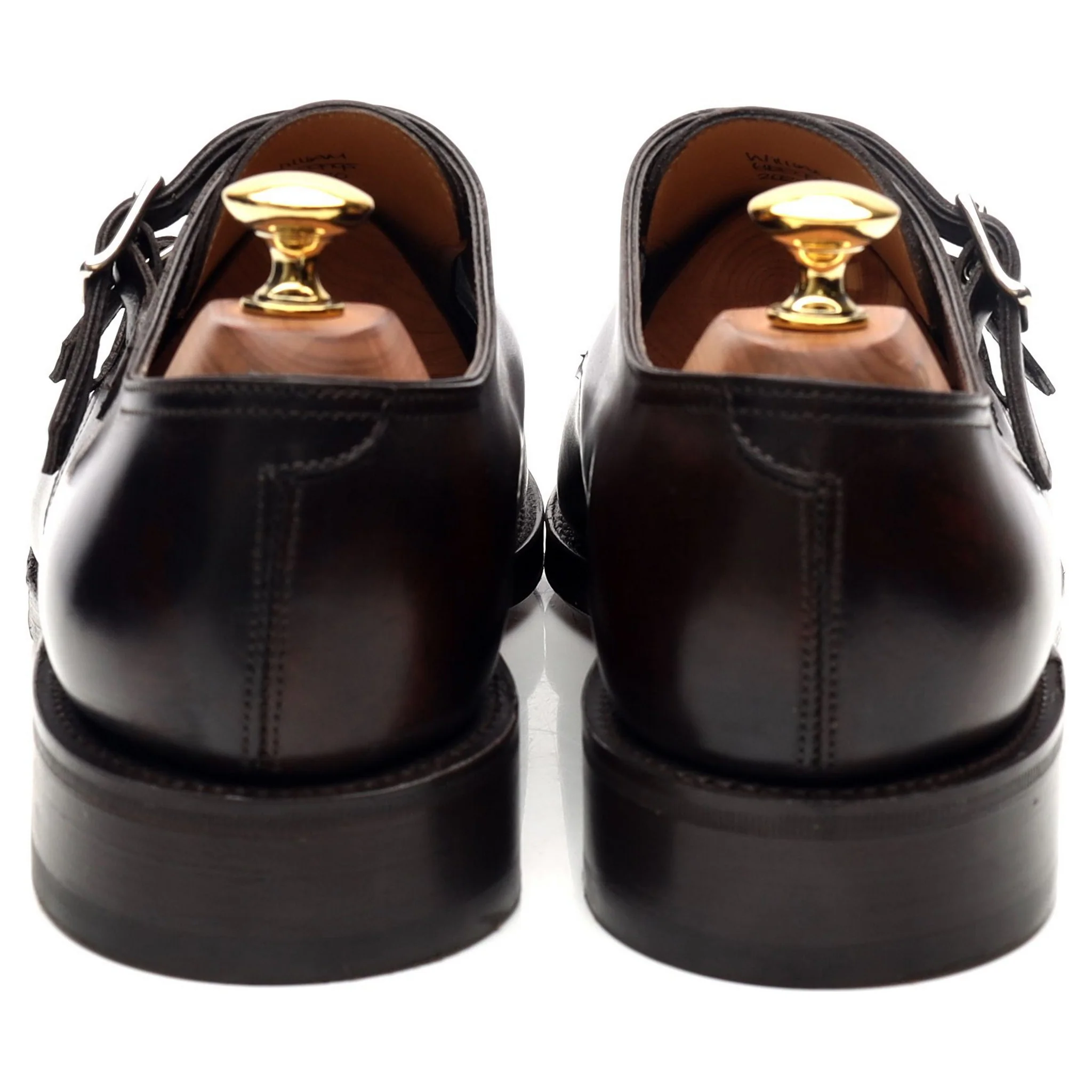 'William' Dark Brown Museum Leather Double Monk Strap UK 6.5 E - Image 4