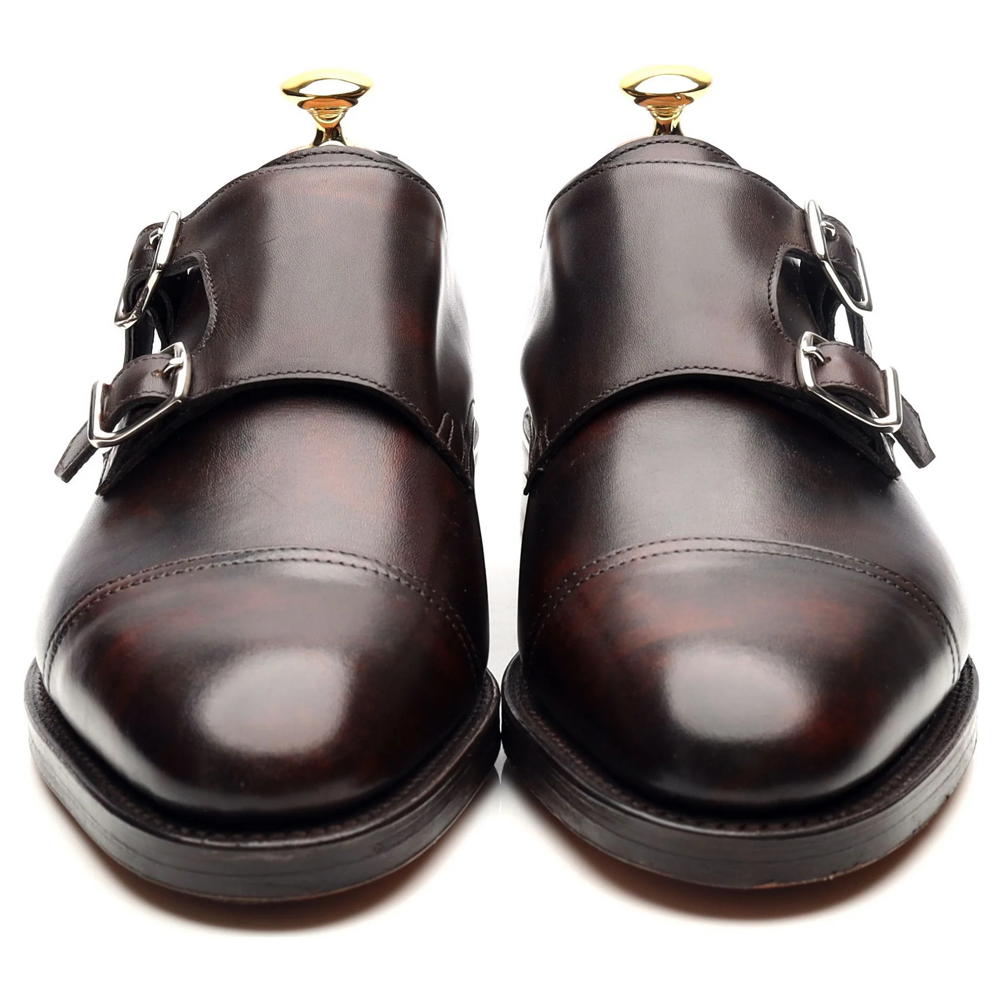 'William' Dark Brown Museum Leather Double Monk Strap UK 6.5 E - Image 8