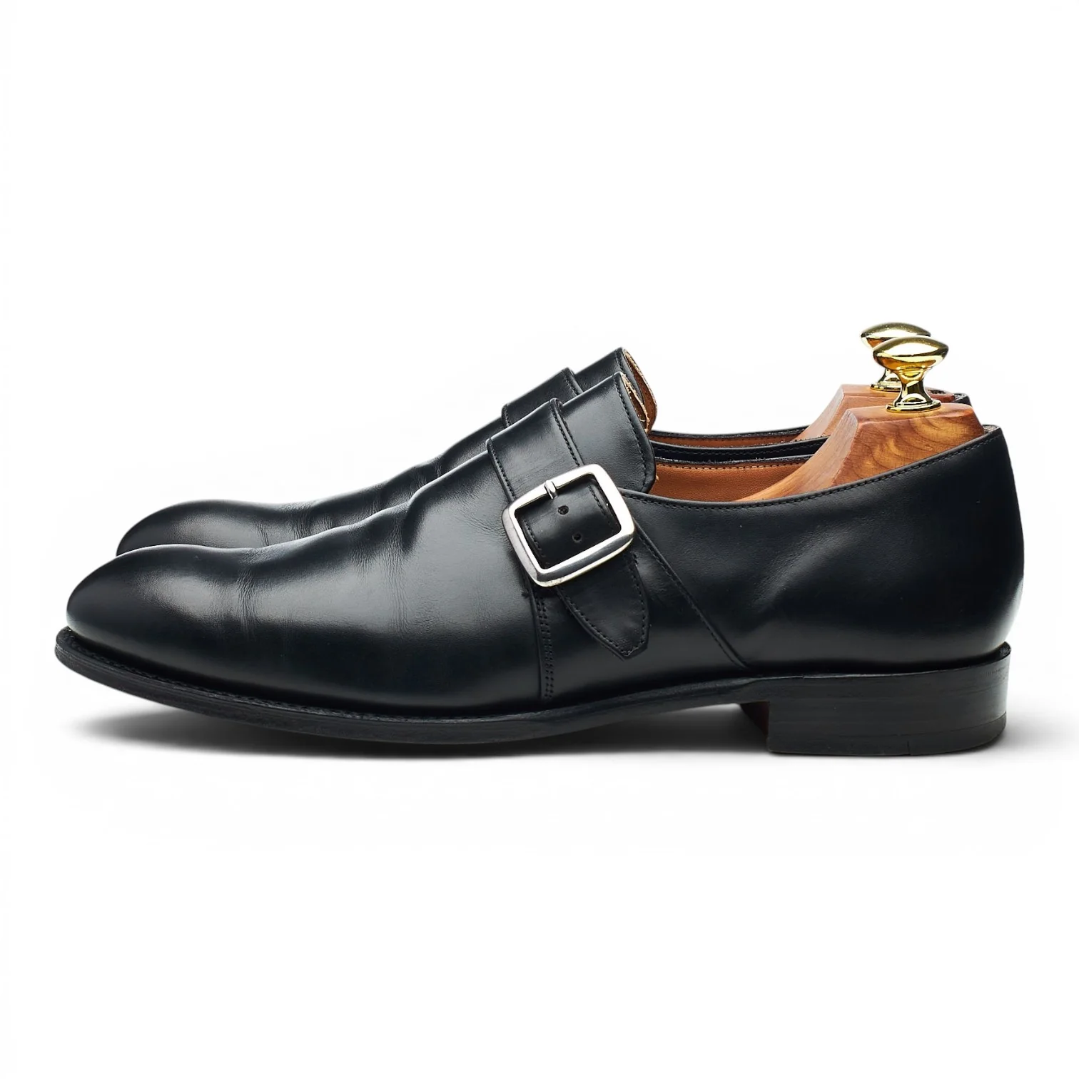 'William II' Black Leather Single Monk Strap UK 7.5 F - Image 3