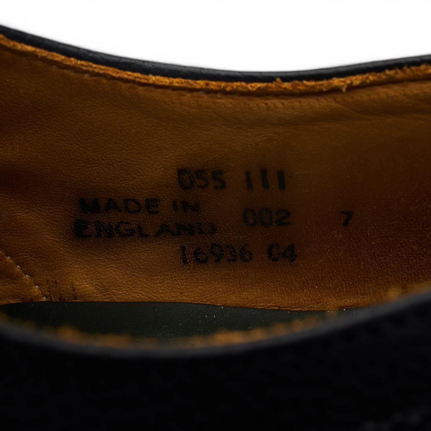 'Wilson' Black Grain Leather Derby Brogues UK 7 - Image 7