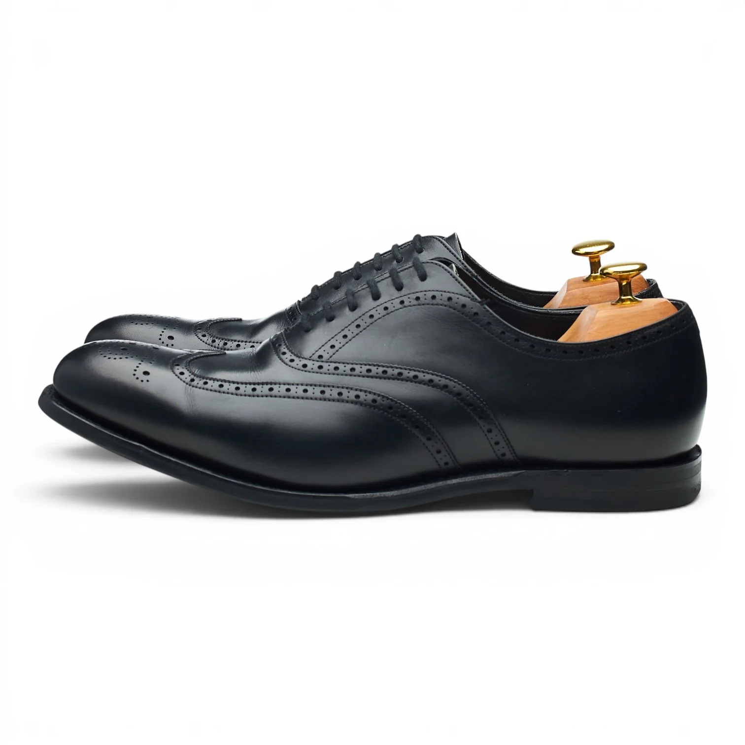 'Wilson' Black Leather Oxford Brogues UK 8.5 G - Image 3