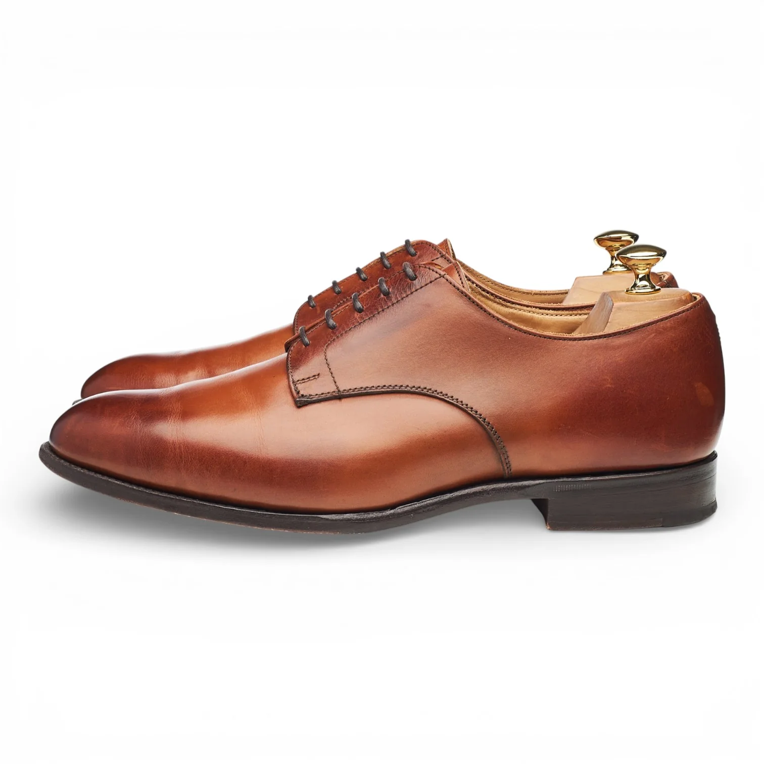 'Wiltshire' Tan Brown Leather Derby UK 10 - Image 3