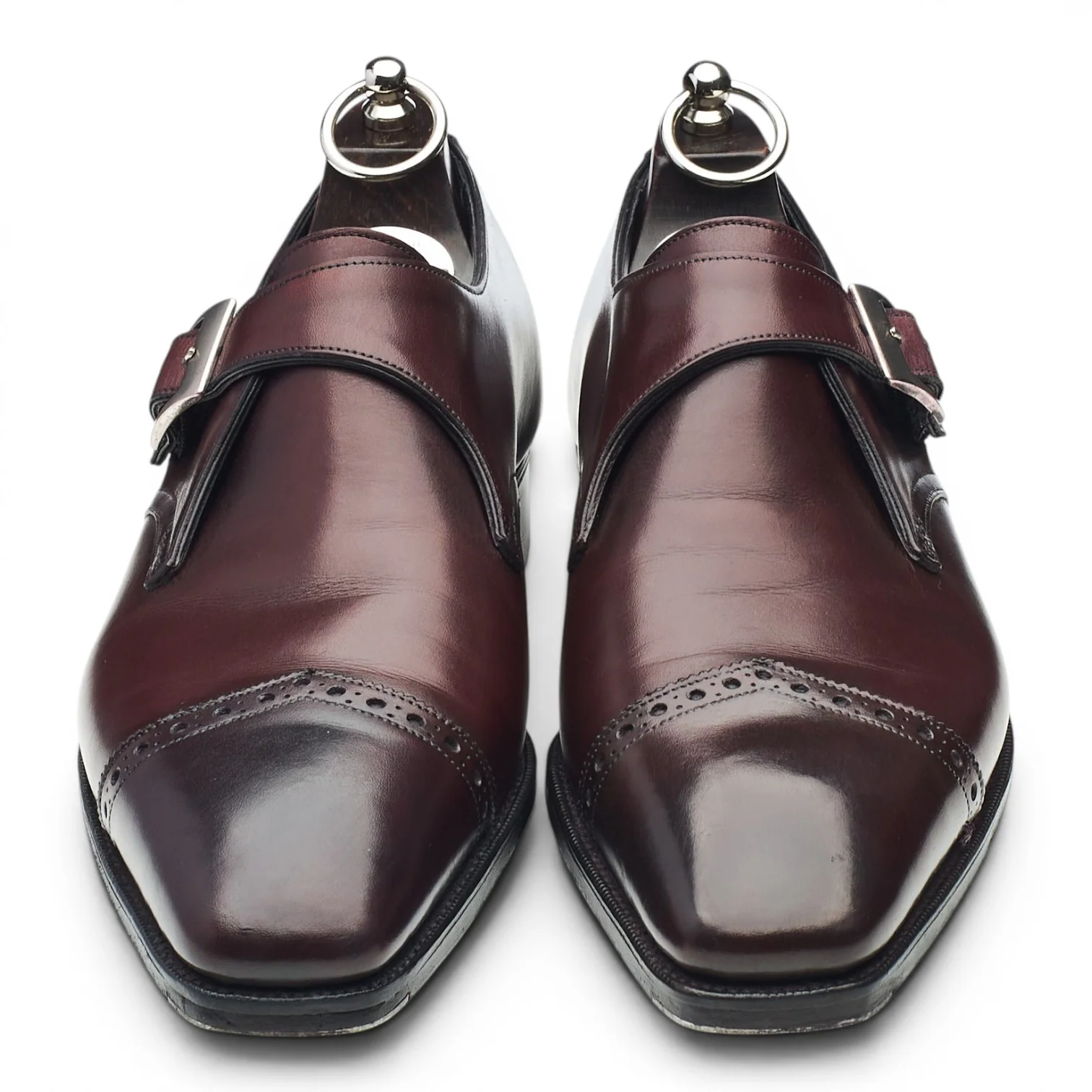'Windsor' Burgundy Leather Monk Strap UK 7.5 D - Image 2