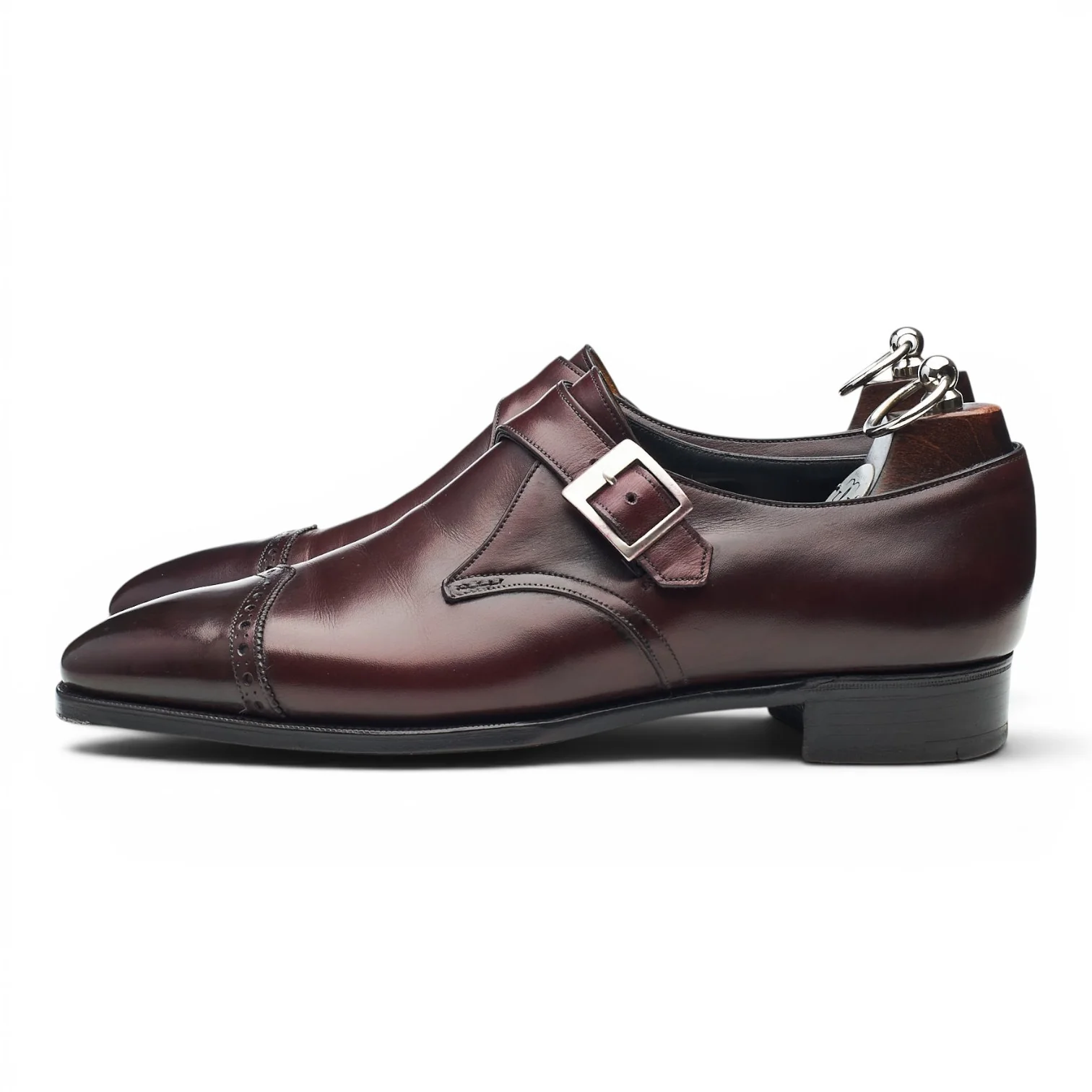'Windsor' Burgundy Leather Monk Strap UK 7.5 D - Image 3