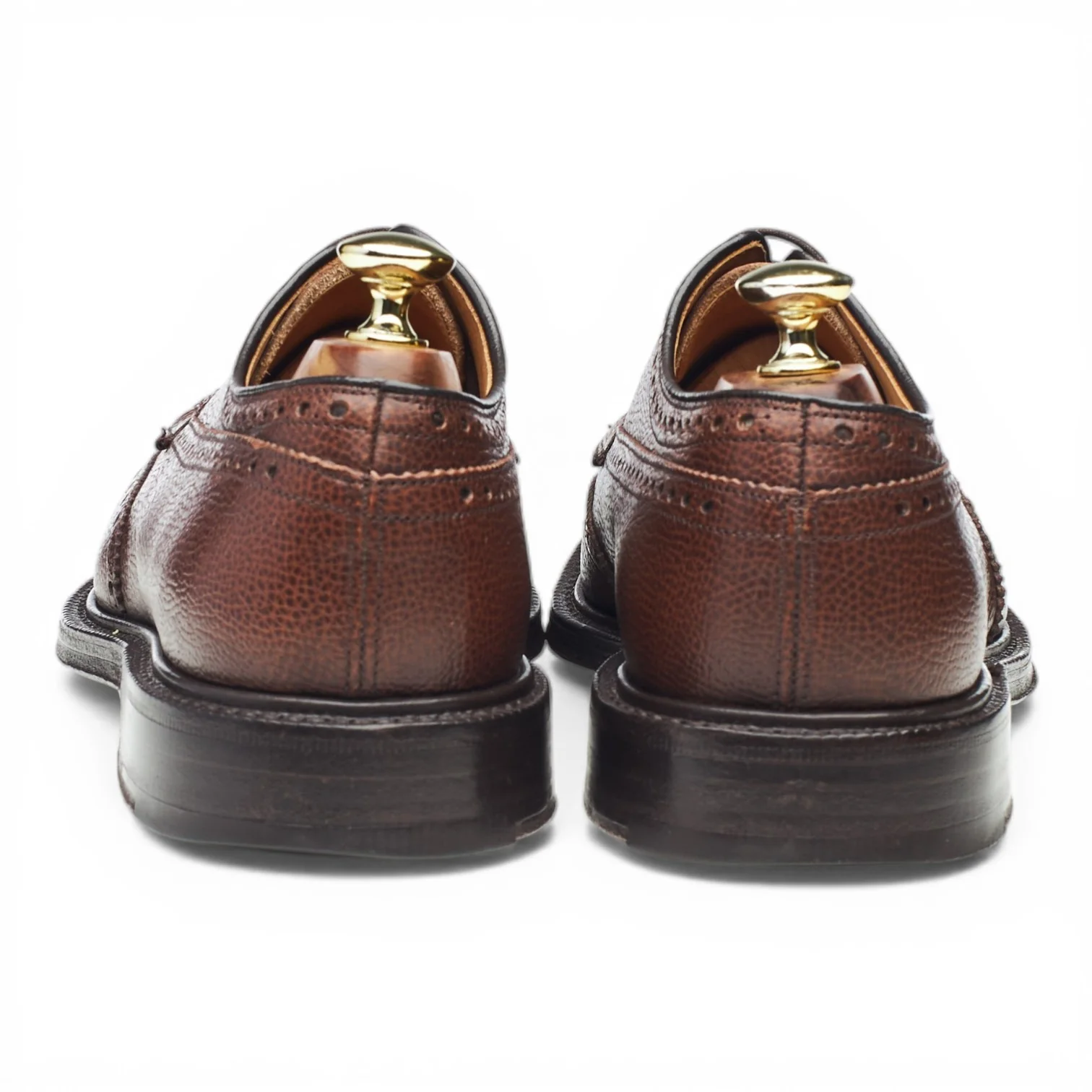 'Wirral' Brown Grain Leather Derby Brogues UK 7 G - Image 4