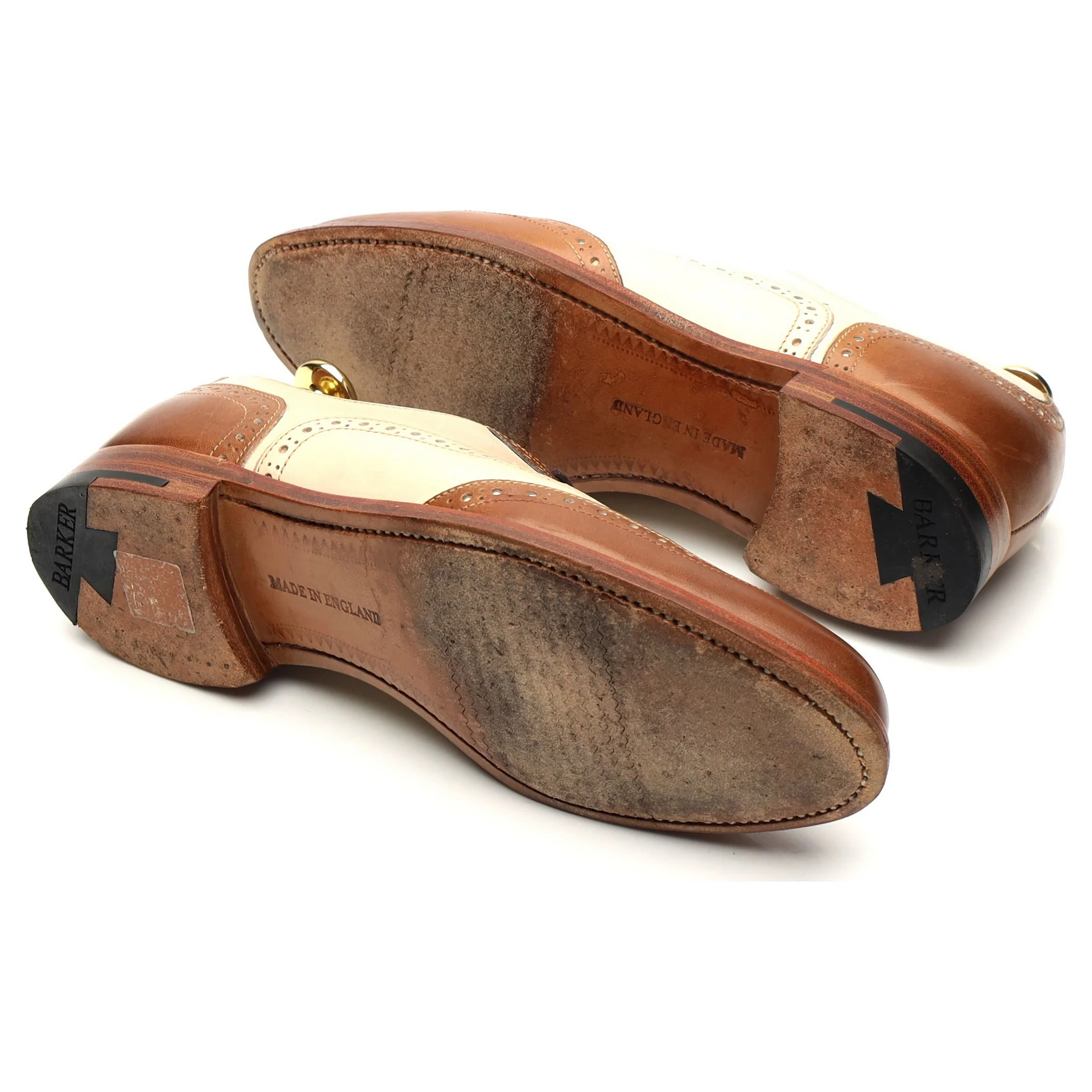 Women's 'Freya' Brown and Beige Leather Oxford UK 4 D - Image 5