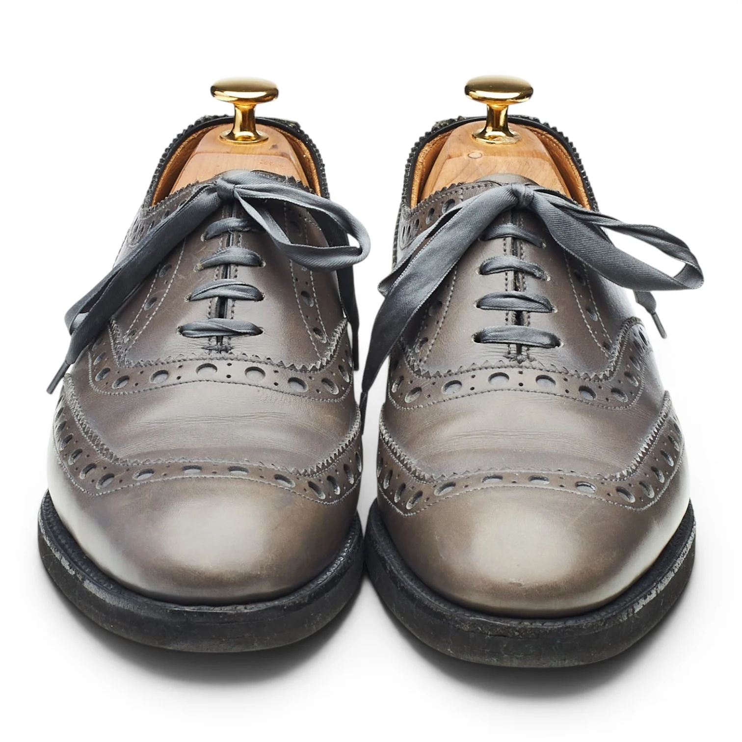 Women's 'Anna' Grey Leather Oxford Brogues UK 6 C - Image 2