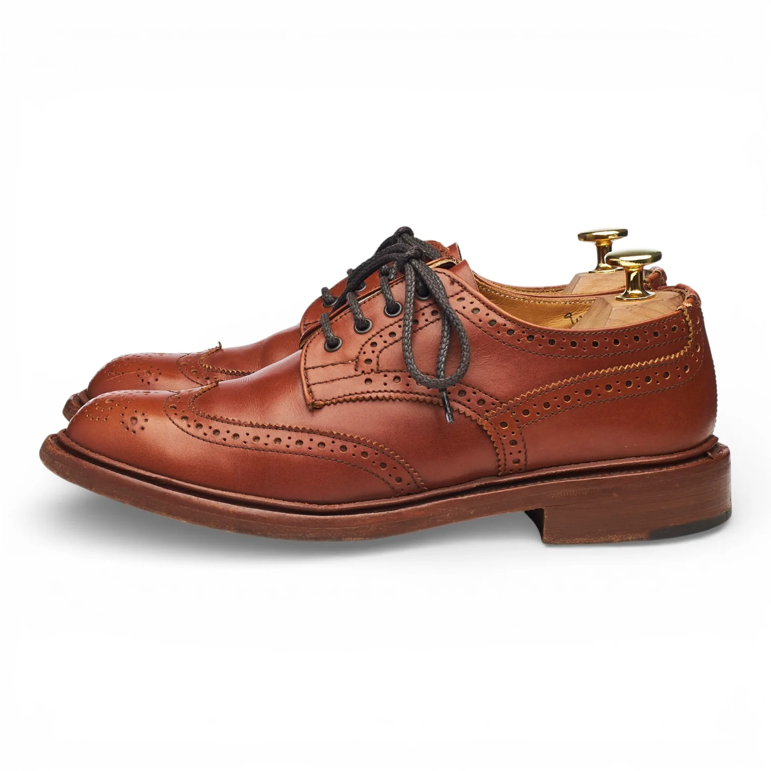 Women's 'Anne' Tan Brown Leather Derby Brogues UK 5 - Image 3
