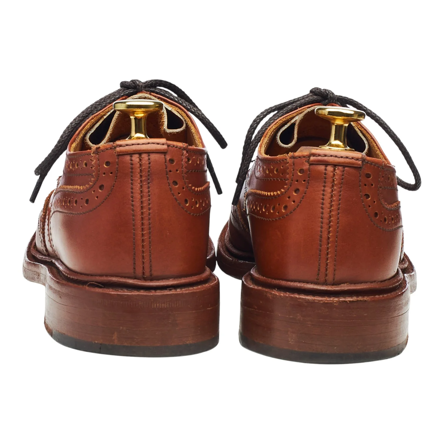 Women's 'Anne' Tan Brown Leather Derby Brogues UK 5 - Image 4