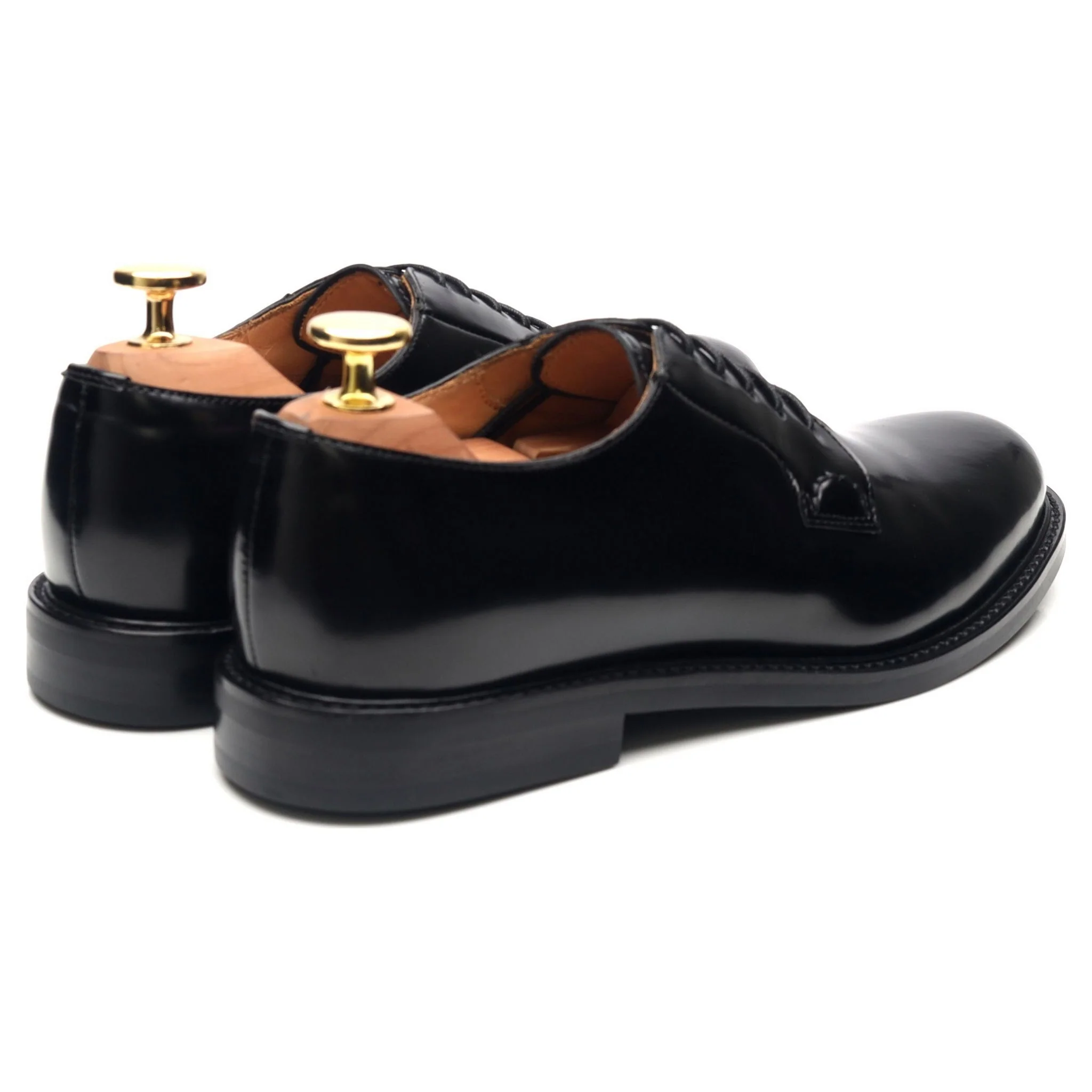 Women's Black Leather Derby UK 6 EU 39 - Image 5