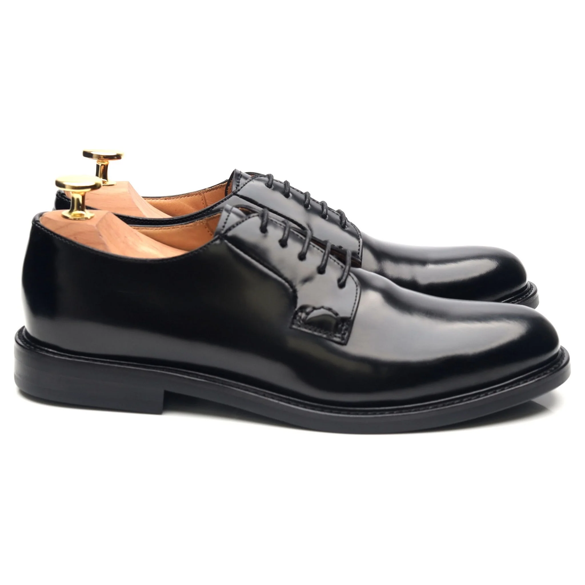 Women's Black Leather Derby UK 6 EU 39 - Image 6