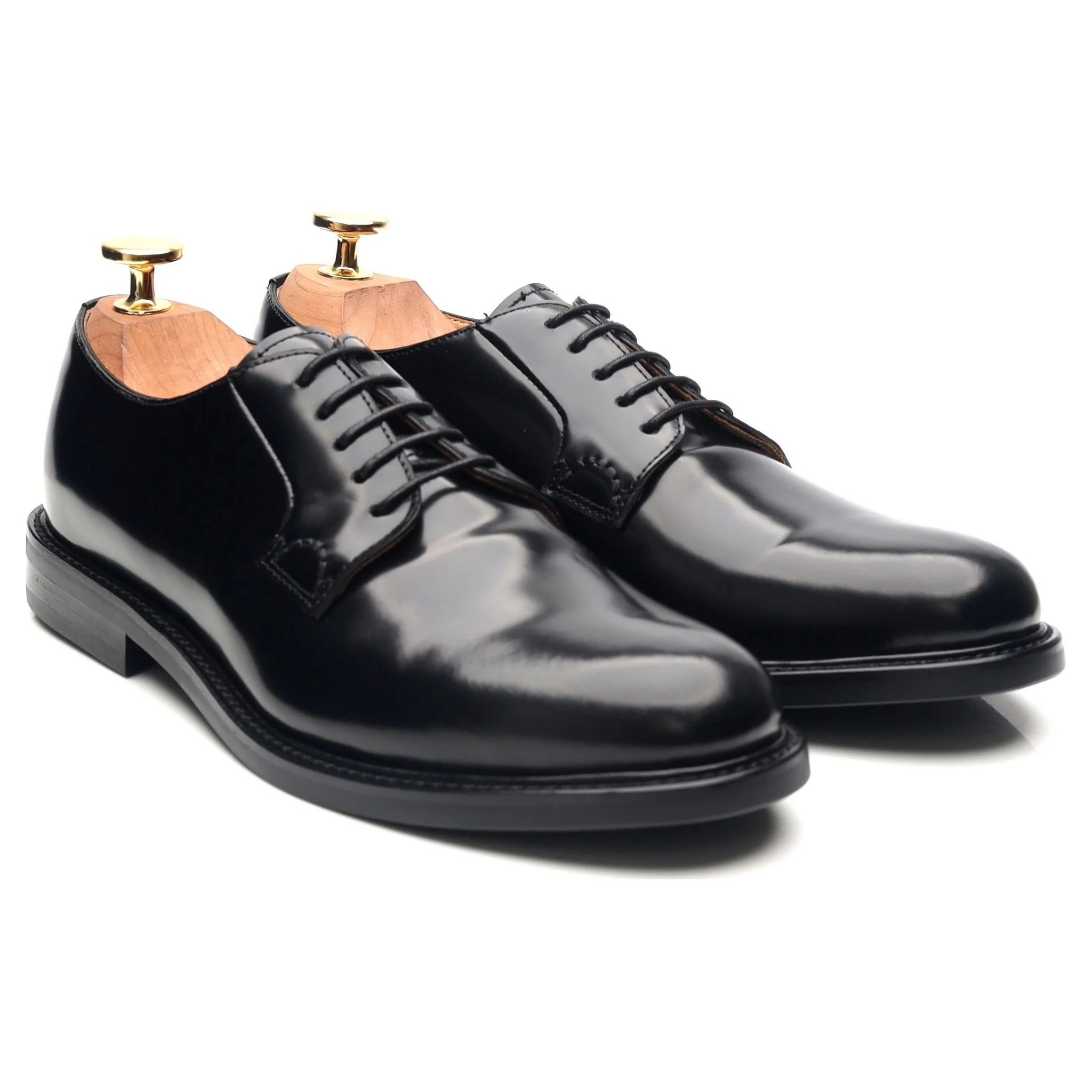 Women's Black Leather Derby UK 6 EU 39 - Image 7