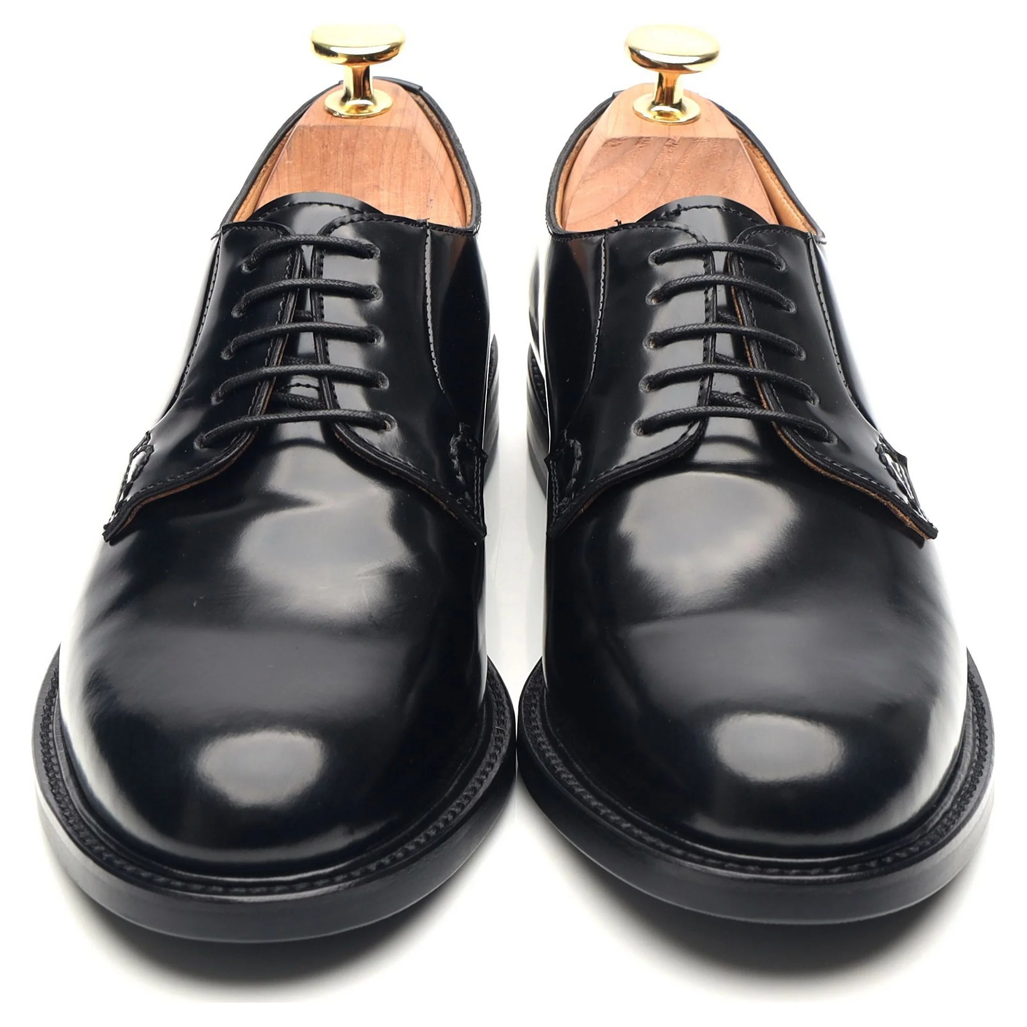Women's Black Leather Derby UK 6 EU 39 - Image 9