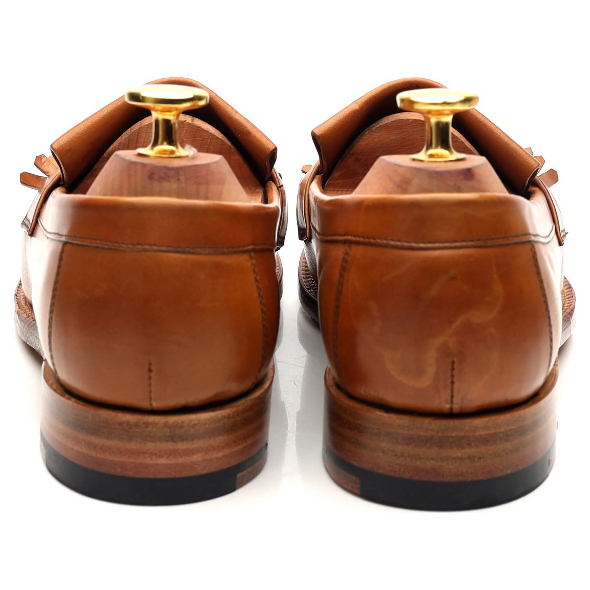 Women's 'Heather' Tan Brown Leather Fringed Tassel Loafers UK 4.5 D - Image 4