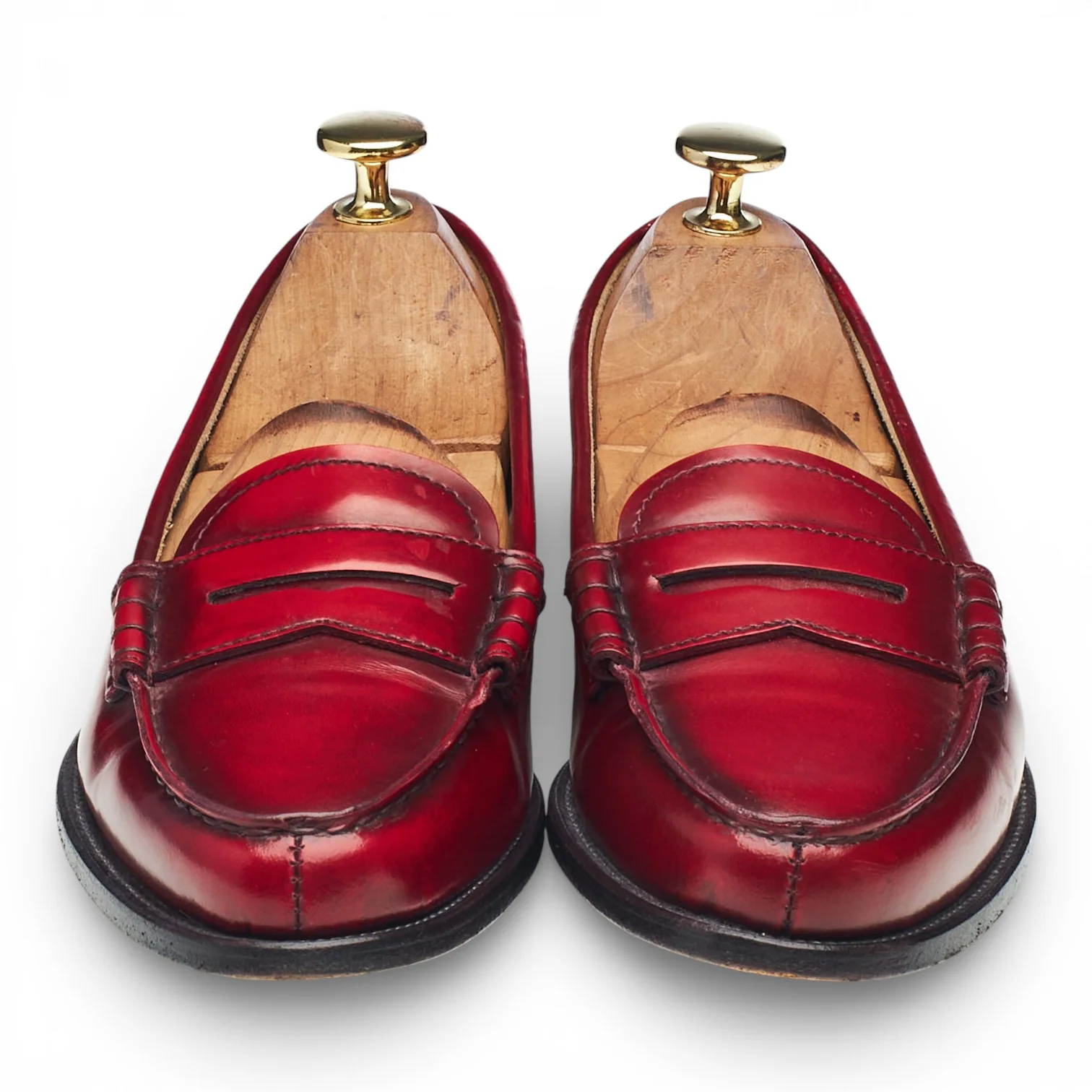 Women's 'Kara' Red Leather Loafers UK 3.5 EU 36.5 - Image 2