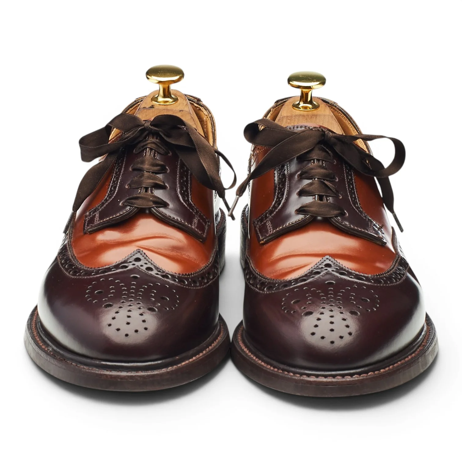 Women's 'Luna' Dark Brown / Tan Leather Derby Brogues UK 6 C - Image 2