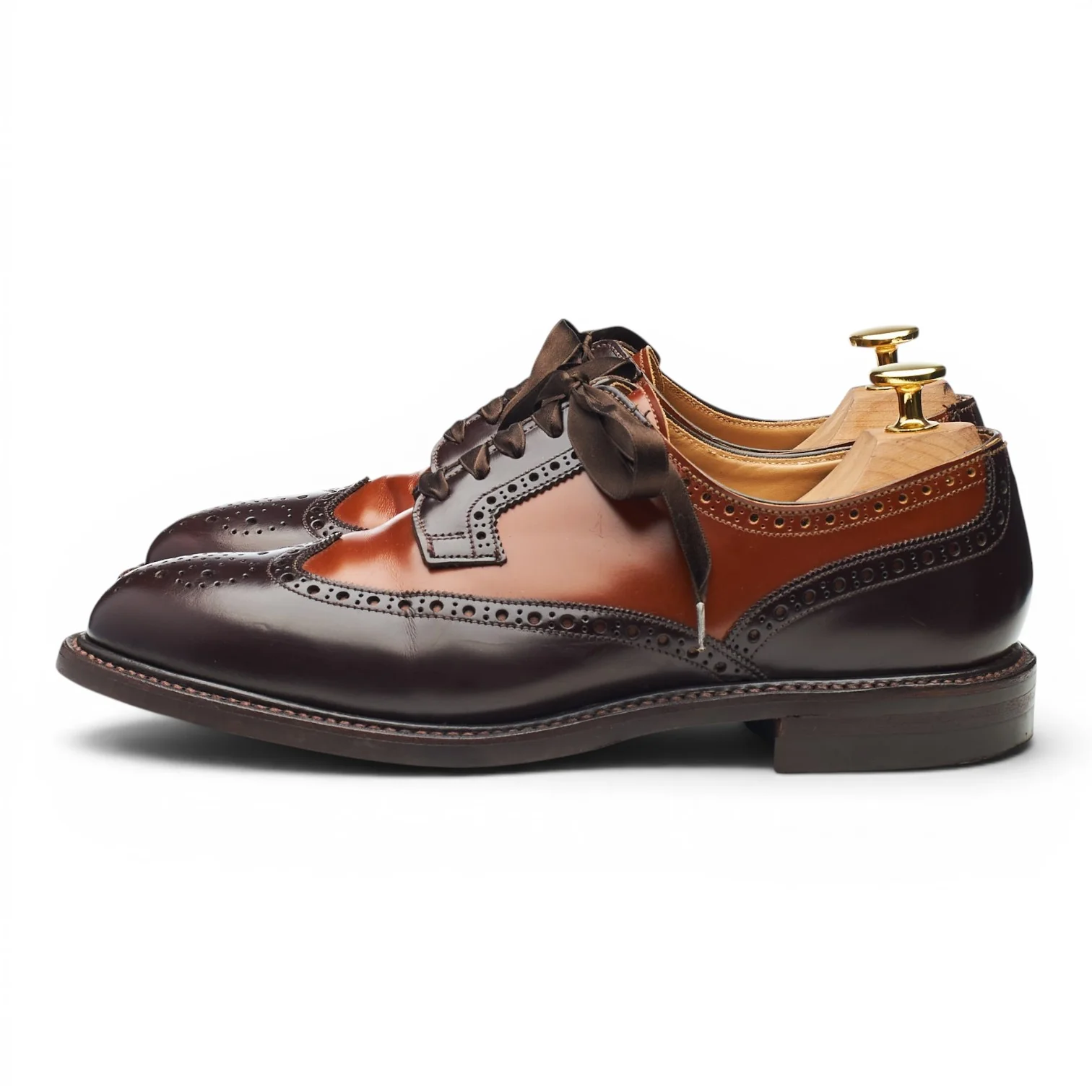 Women's 'Luna' Dark Brown / Tan Leather Derby Brogues UK 6 C - Image 3