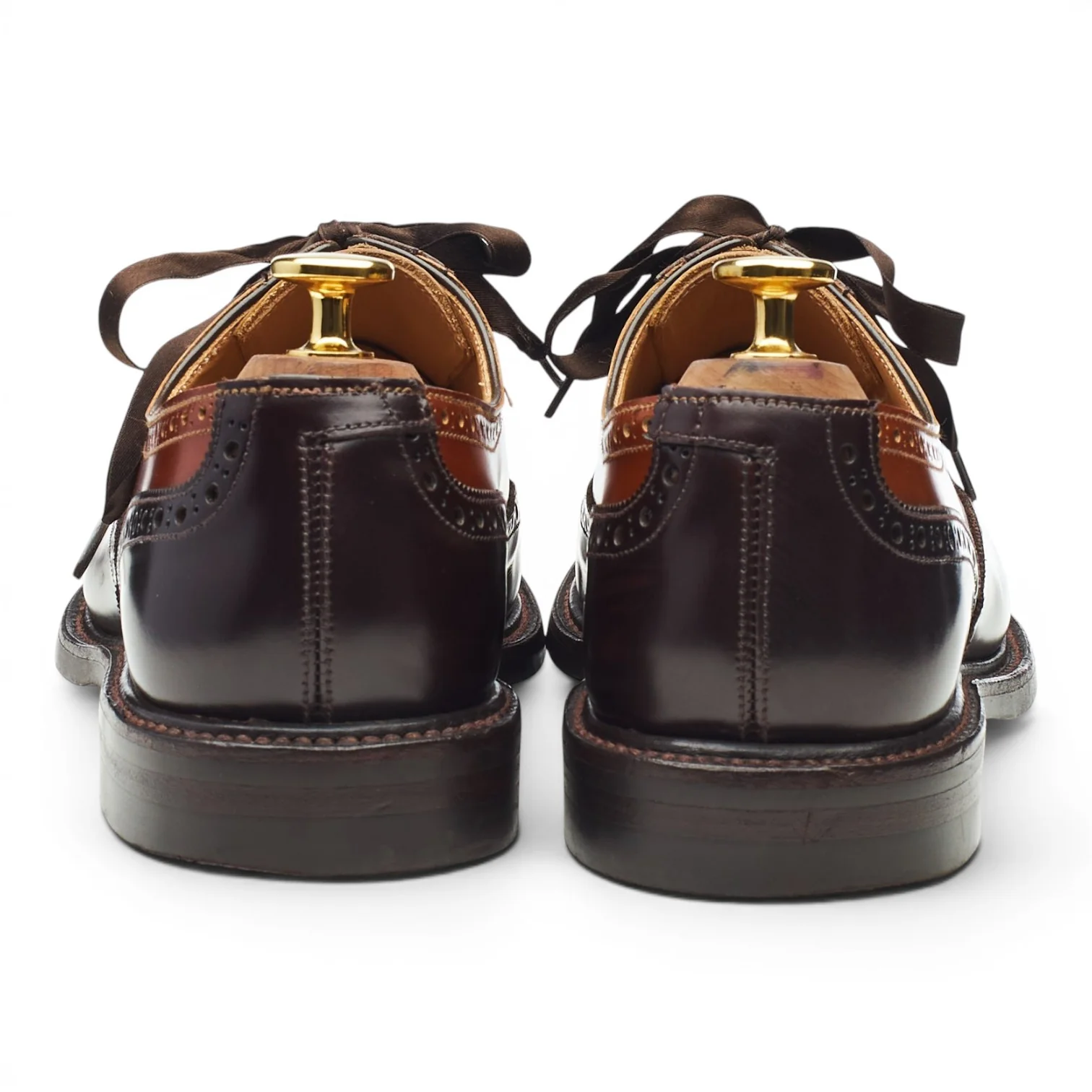 Women's 'Luna' Dark Brown / Tan Leather Derby Brogues UK 6 C - Image 4