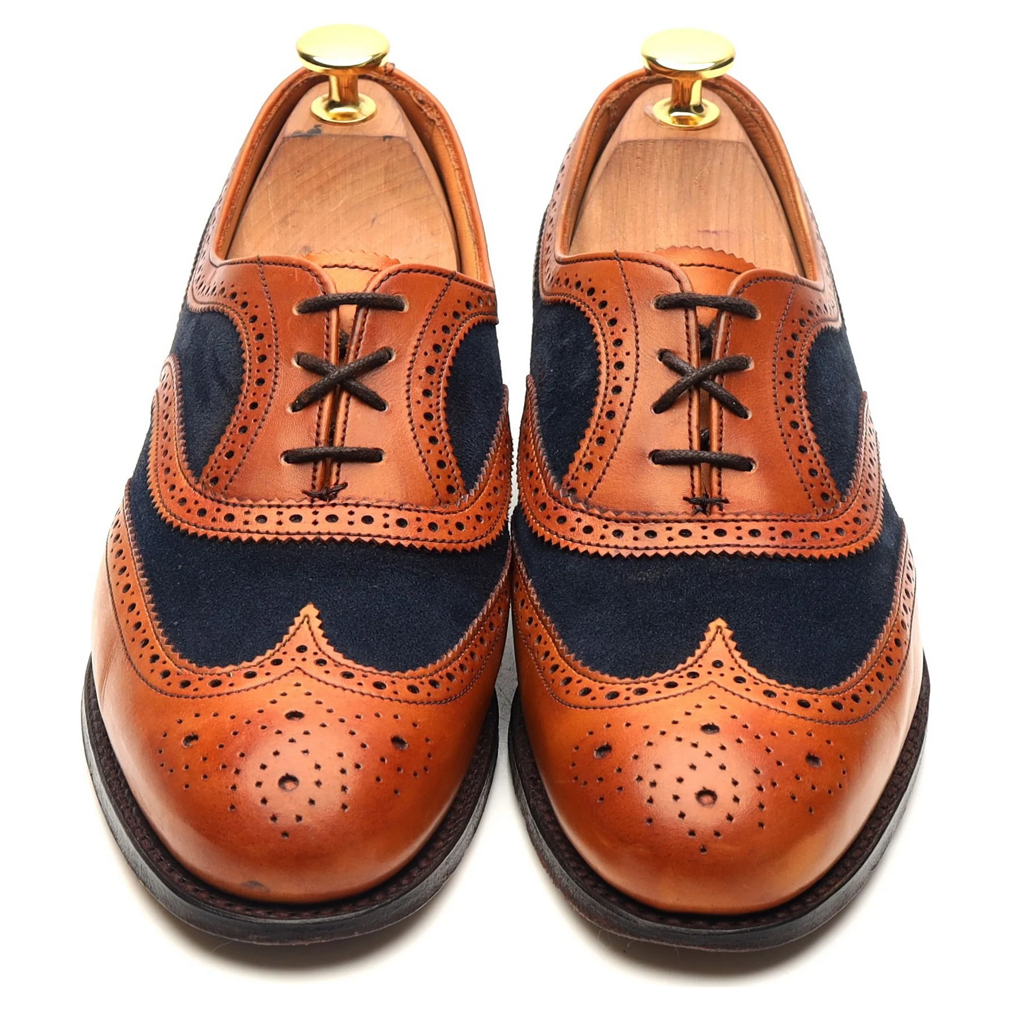 Women's 'Milly' Tan Brown Leather Two Tone Oxford Brogues UK 3.5 D - Image 2