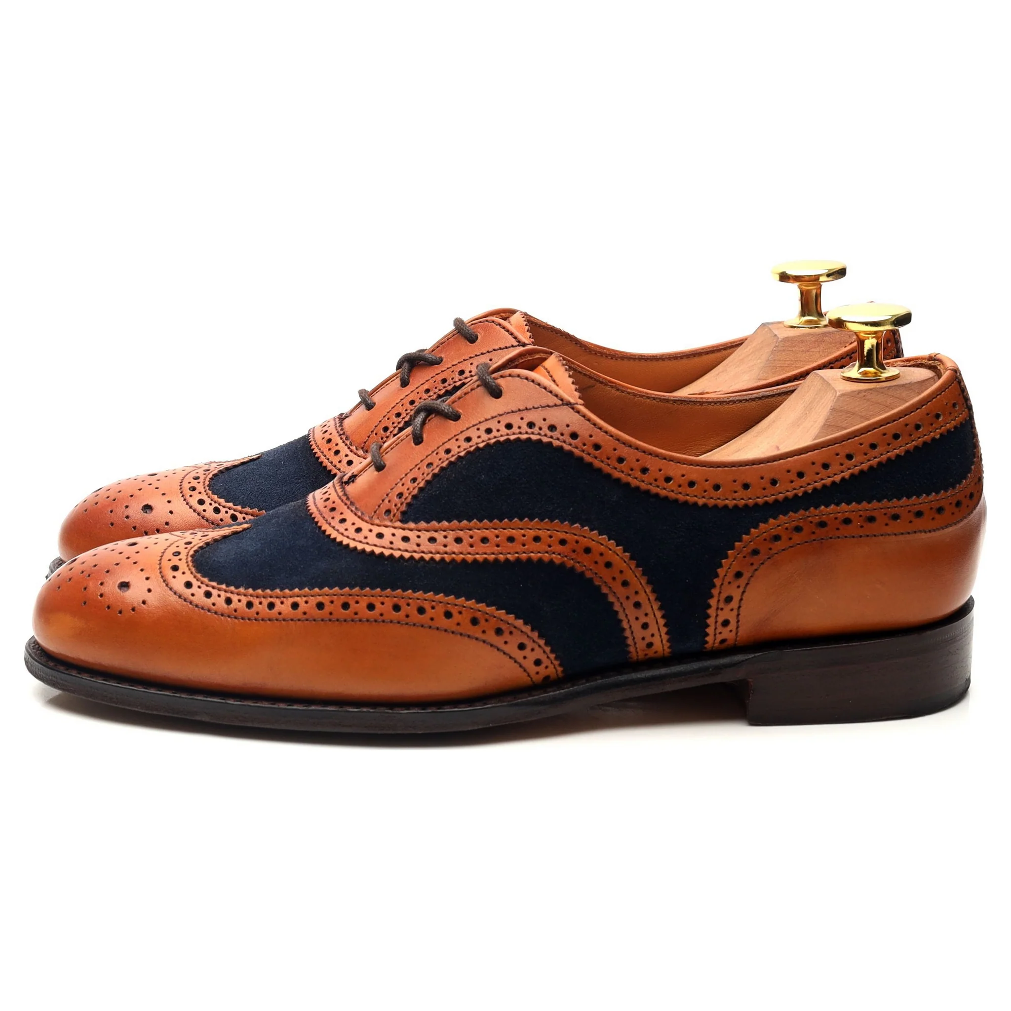 Women's 'Milly' Tan Brown Leather Two Tone Oxford Brogues UK 3.5 D - Image 3