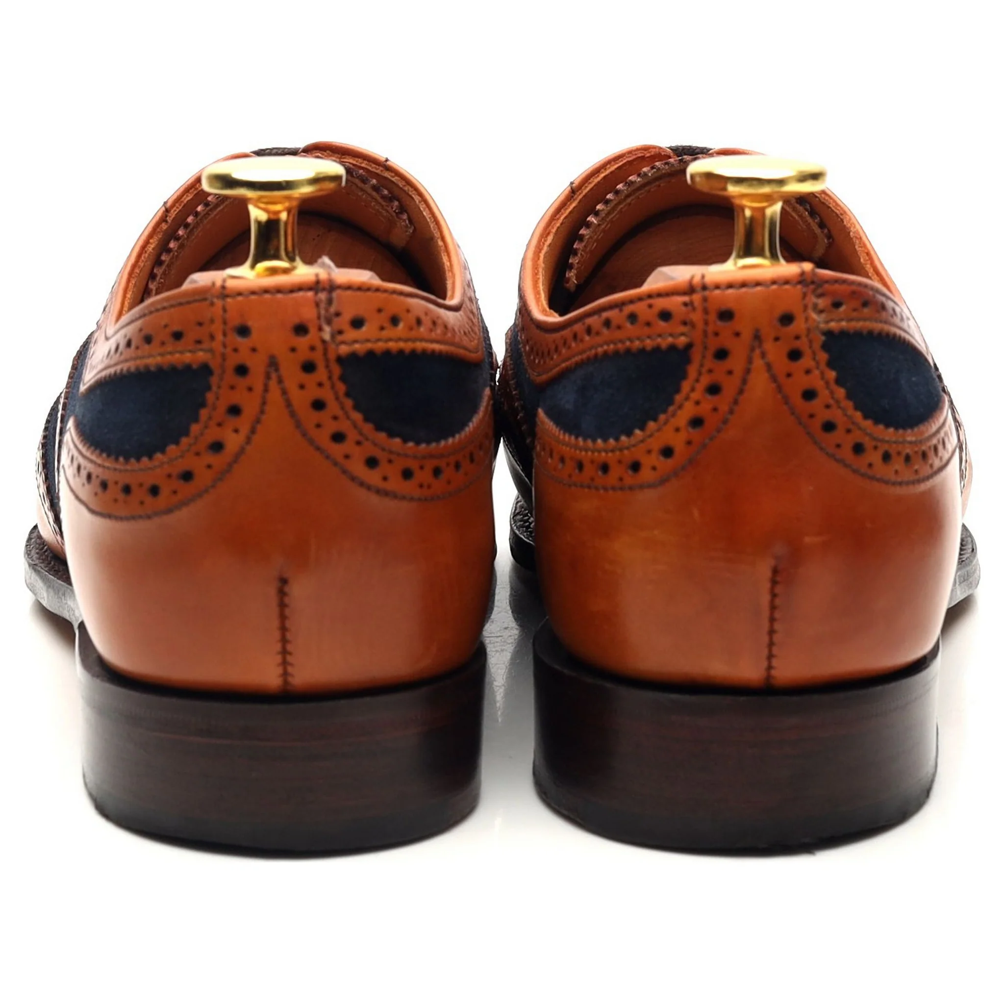 Women's 'Milly' Tan Brown Leather Two Tone Oxford Brogues UK 3.5 D - Image 4