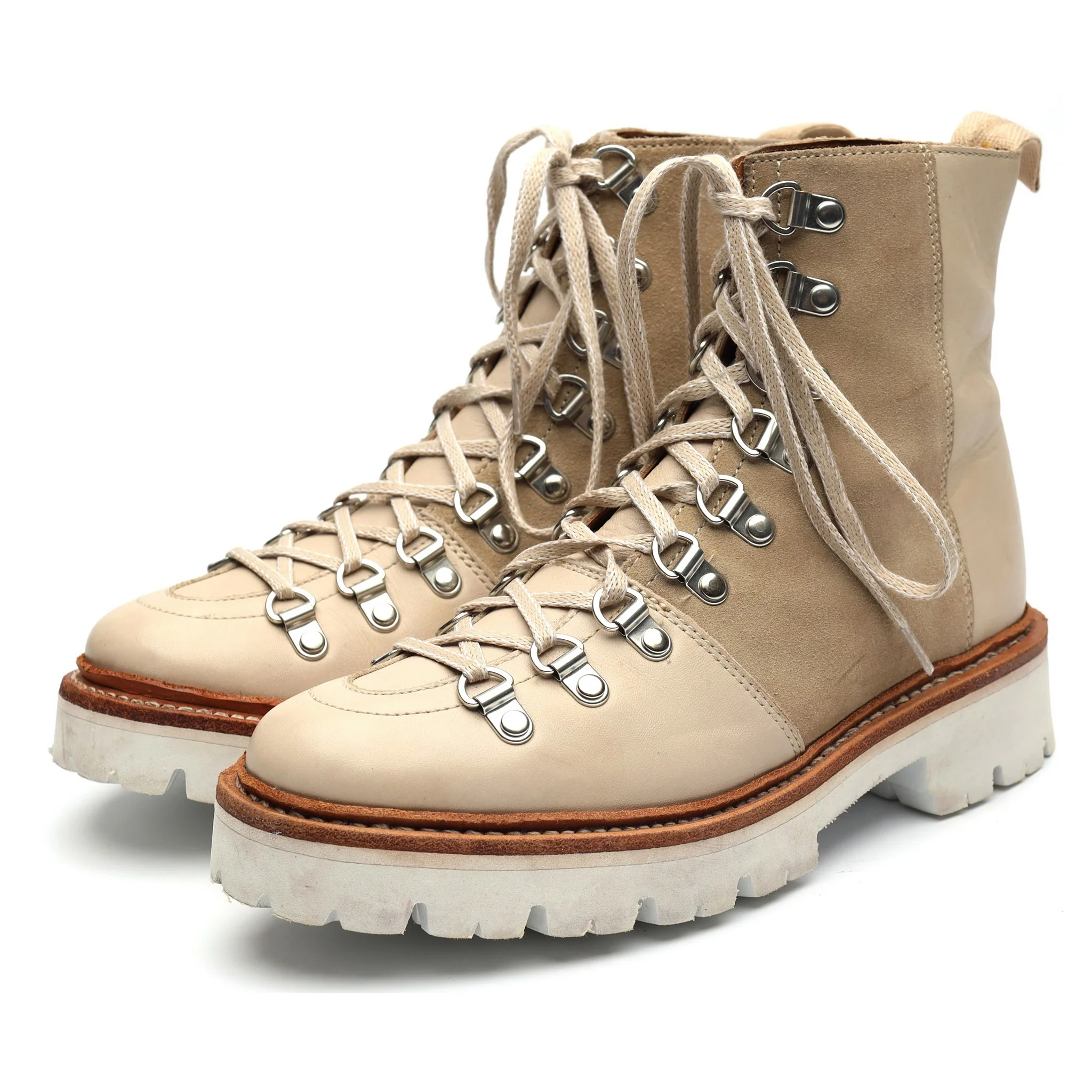 Women's 'Nanette' Beige Suede Hiker Boots UK 3 - Image 2