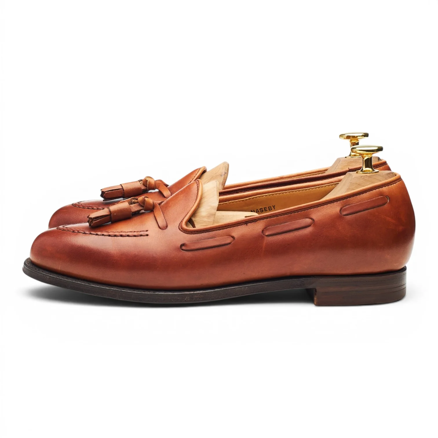 Women's 'Naseby' Tan Brown Leather Tassel Loafers UK 5.5 C - Image 3