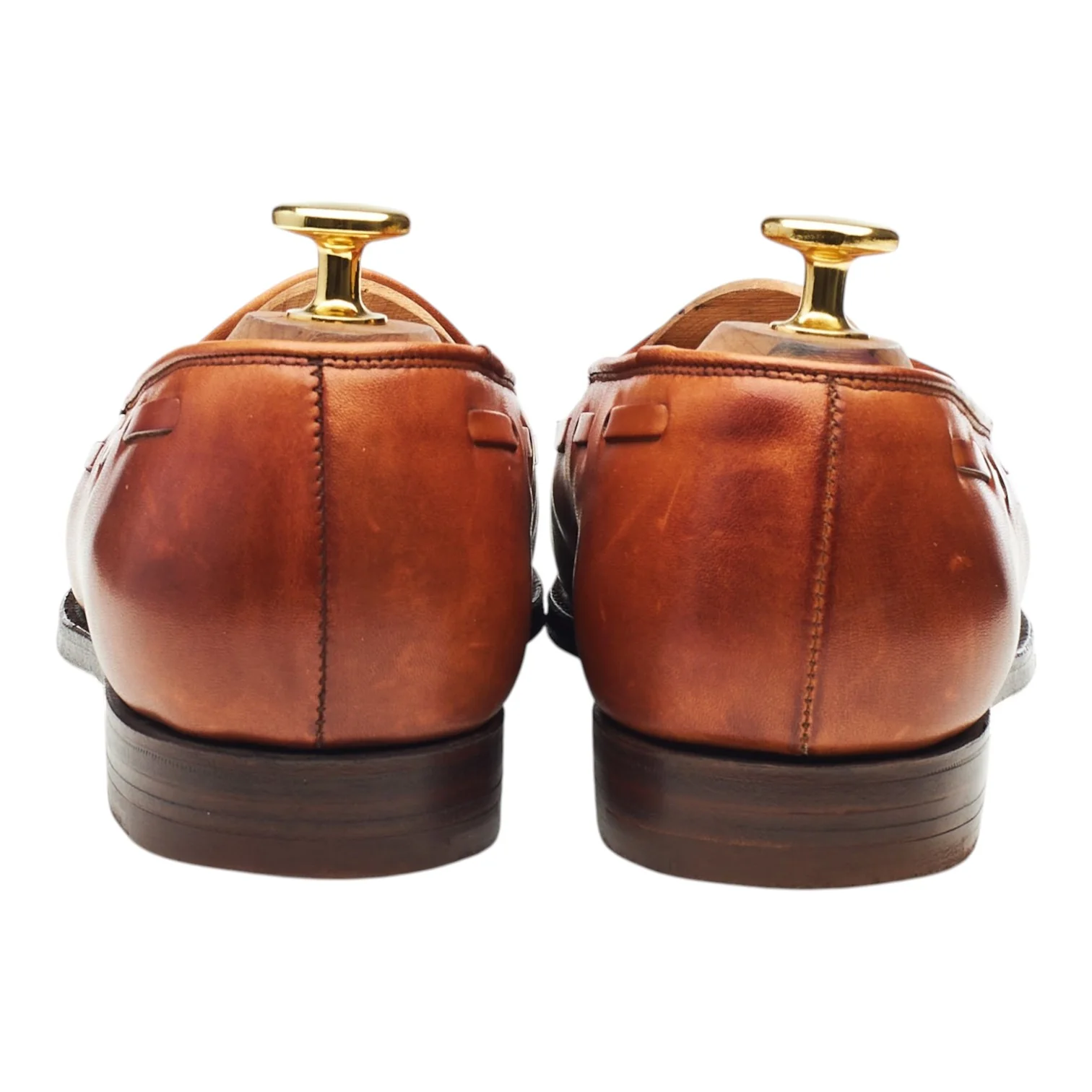 Women's 'Naseby' Tan Brown Leather Tassel Loafers UK 5.5 C - Image 4