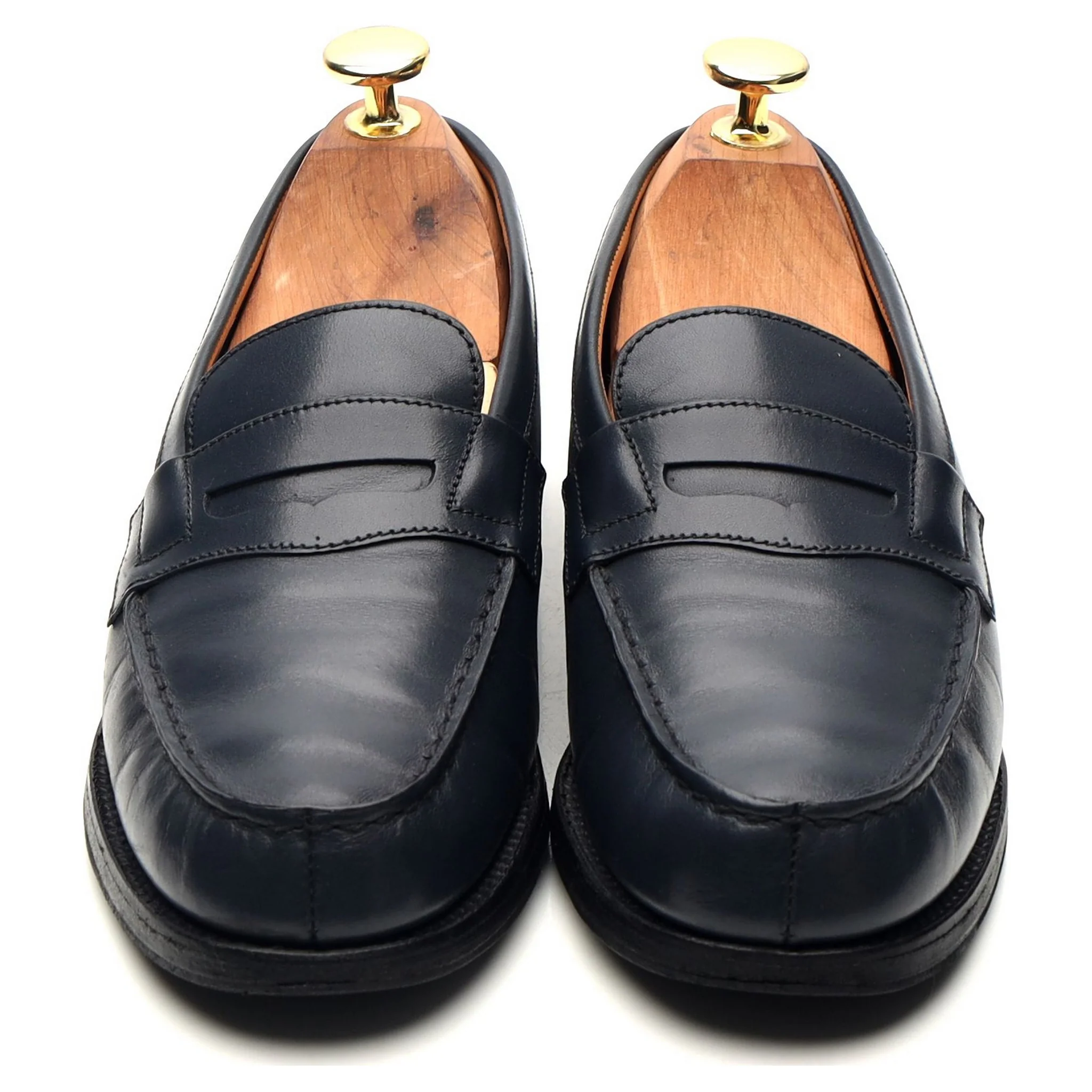 Women's '180 Mocassin' Navy Blue Leather Loafers 3 C UK 4 - Image 2