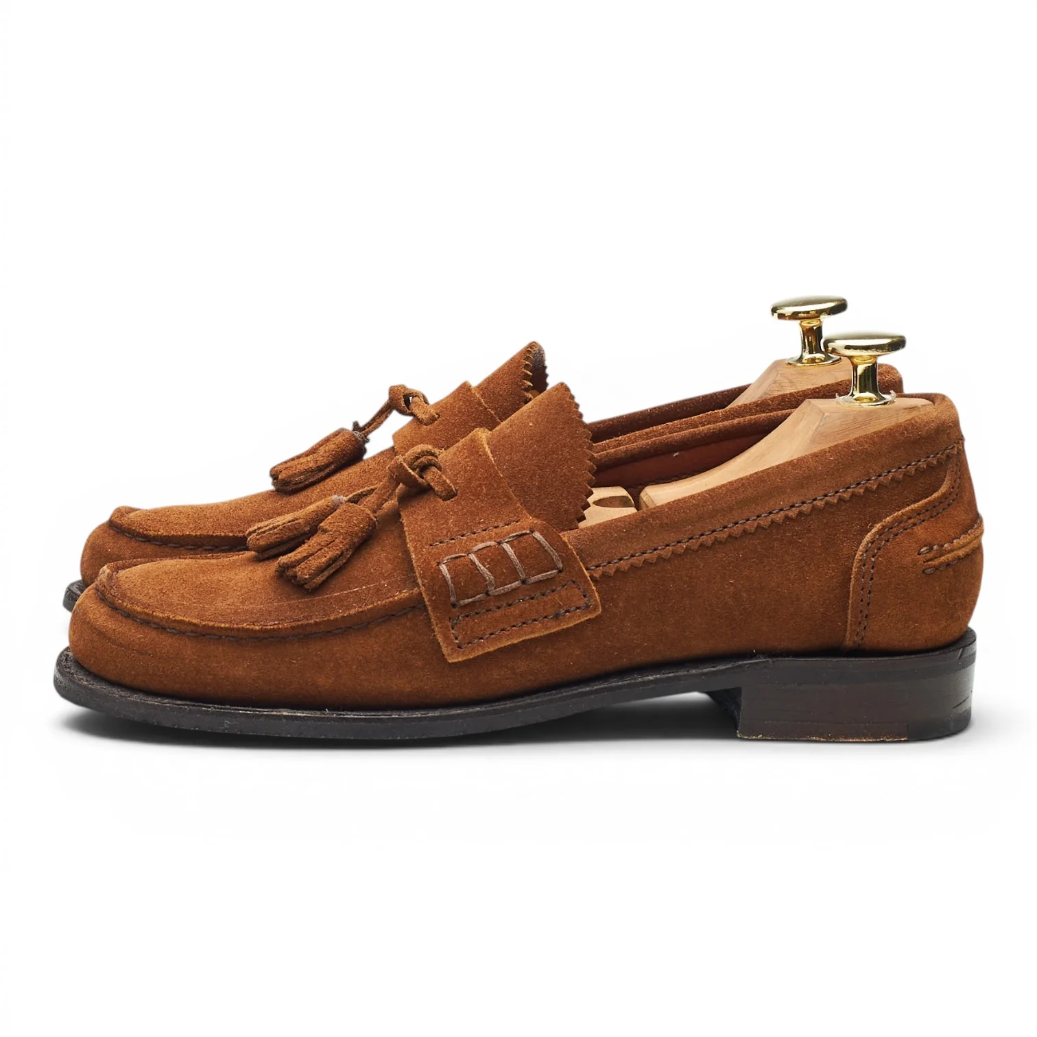 Women's 'Polly' Snuff Brown Suede Tassel Loafers UK 3 D - Image 3