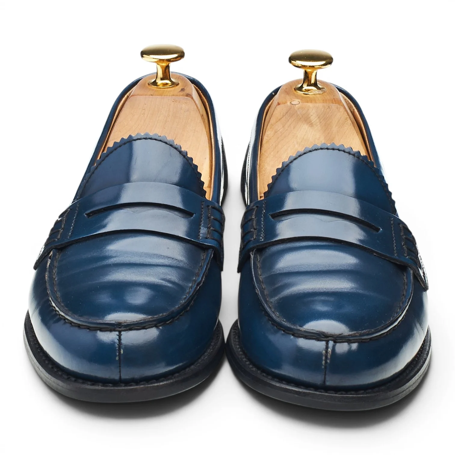 Women's 'Sally' Navy Blue Leather Loafers UK 5 EU 38 - Image 2