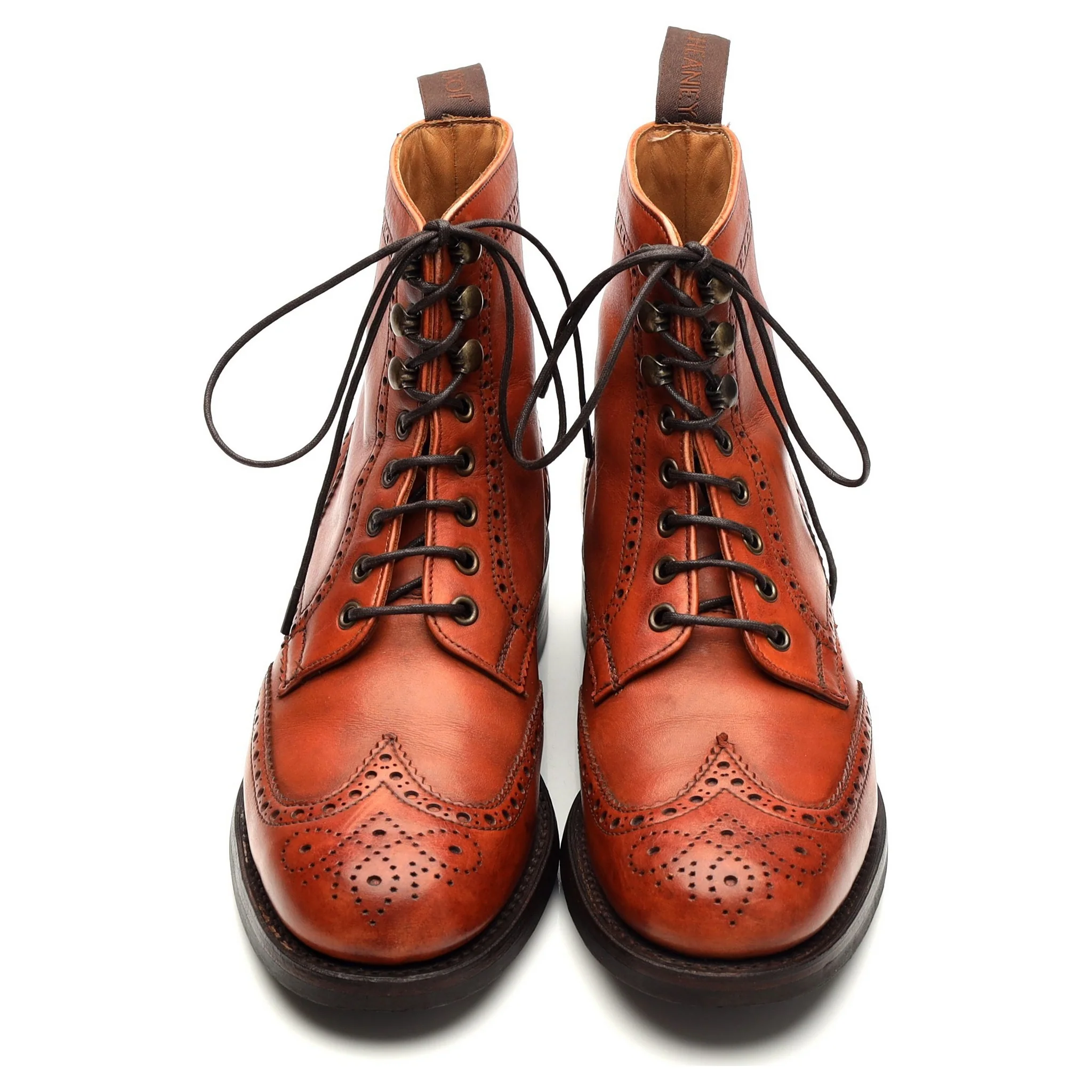 Women's Tan Brown Leather Boots UK 4 D - Image 2