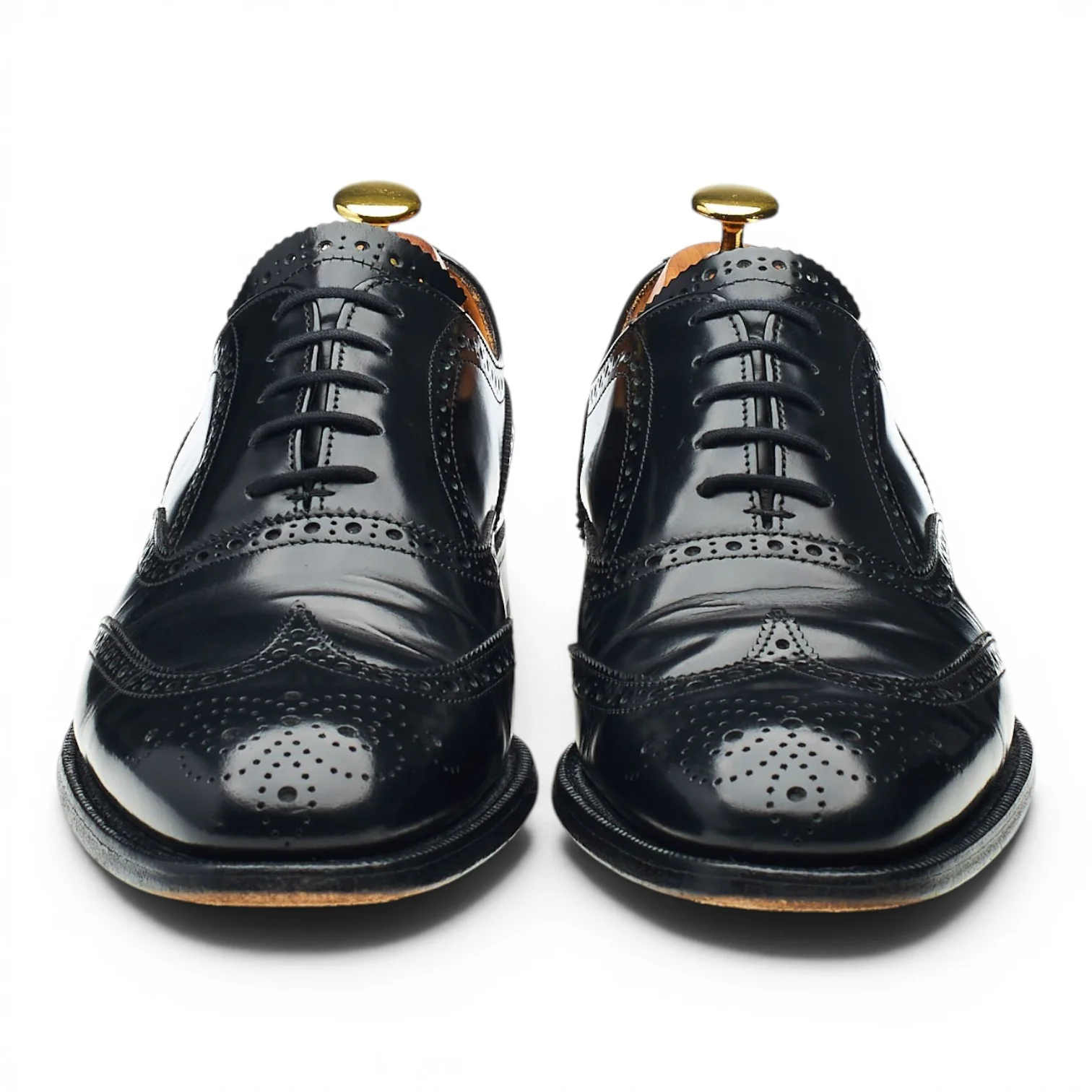 'Woodstock' Black Leather Oxford Brogues UK 8 F - Image 2