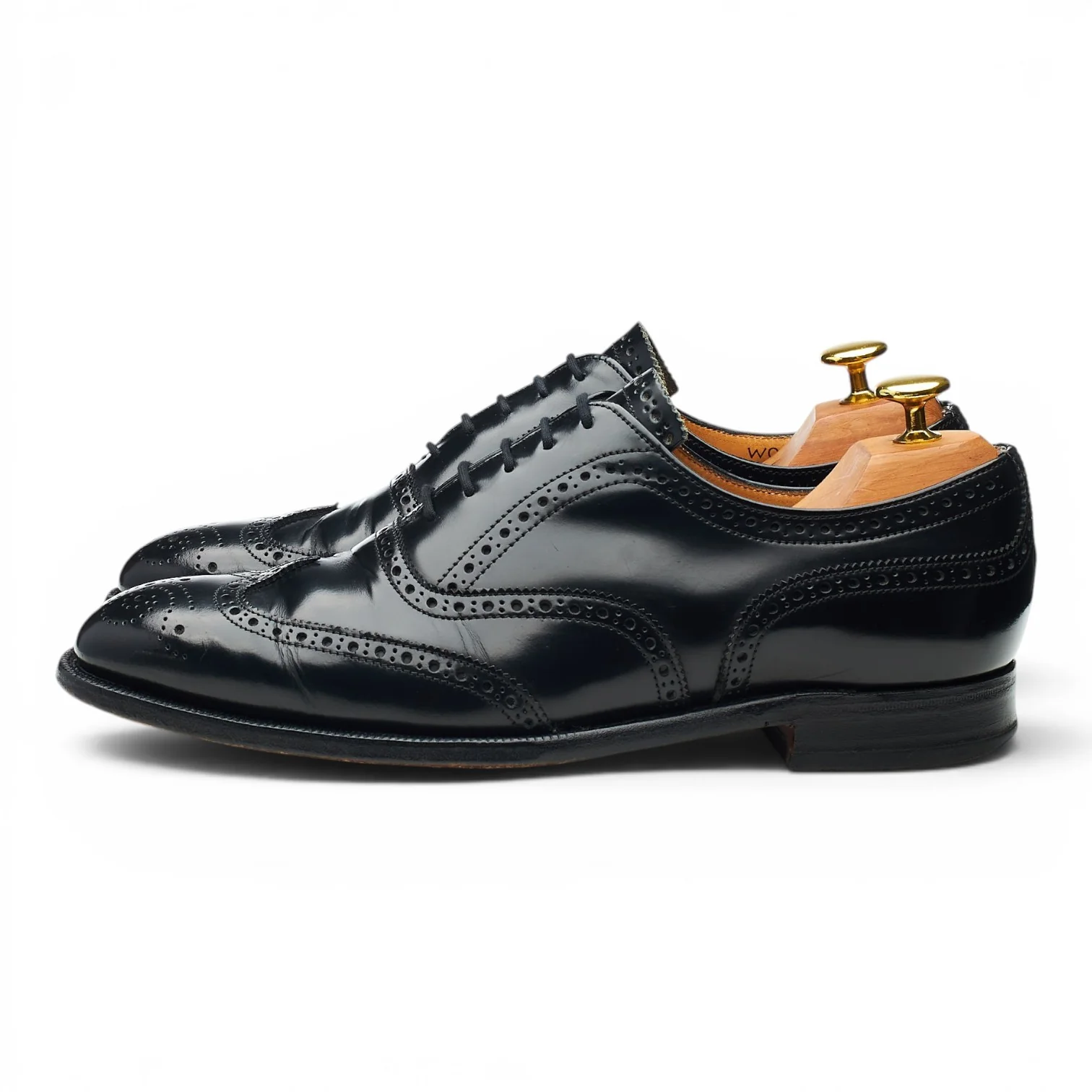 'Woodstock' Black Leather Oxford Brogues UK 8 F - Image 3