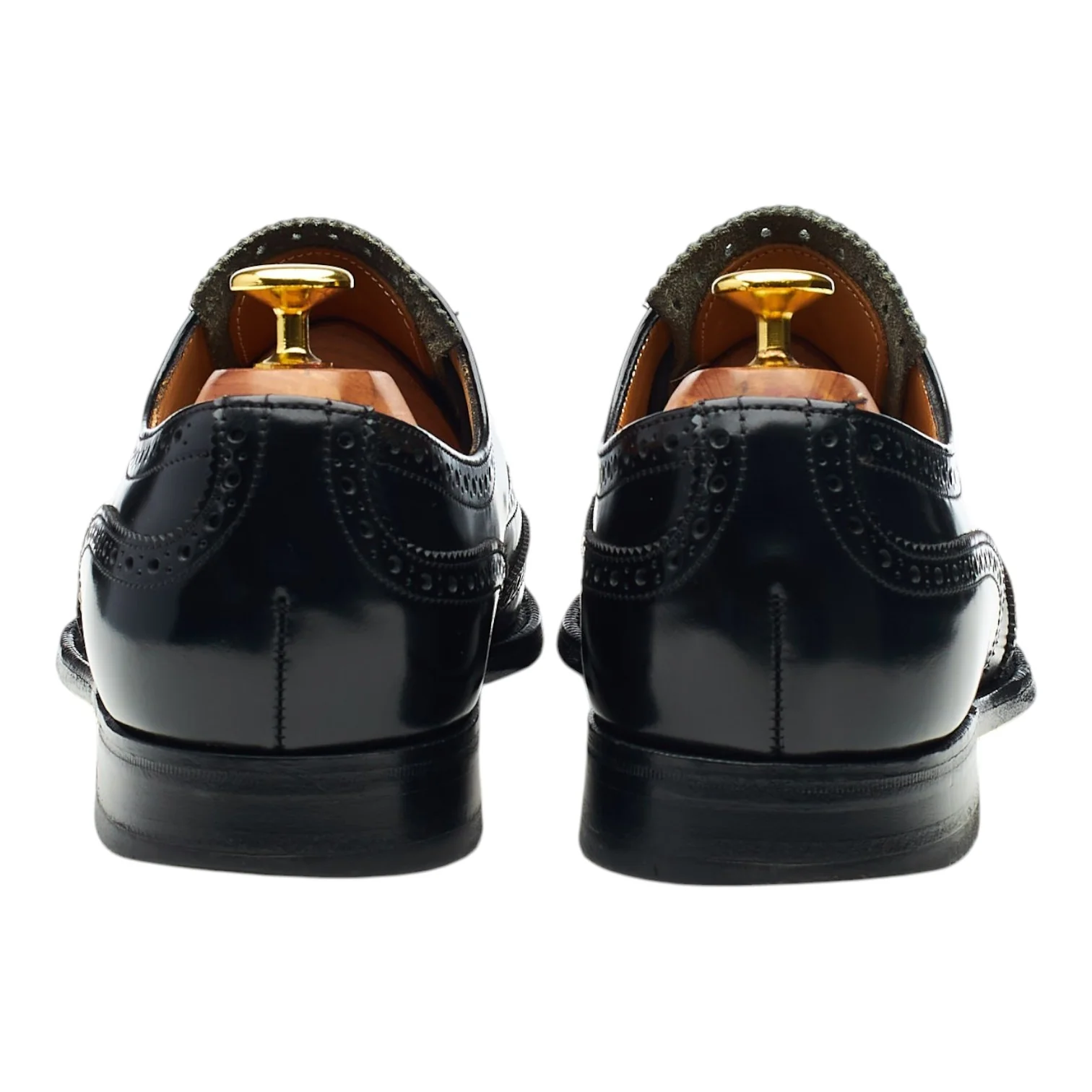 'Woodstock' Black Leather Oxford Brogues UK 8 F - Image 4