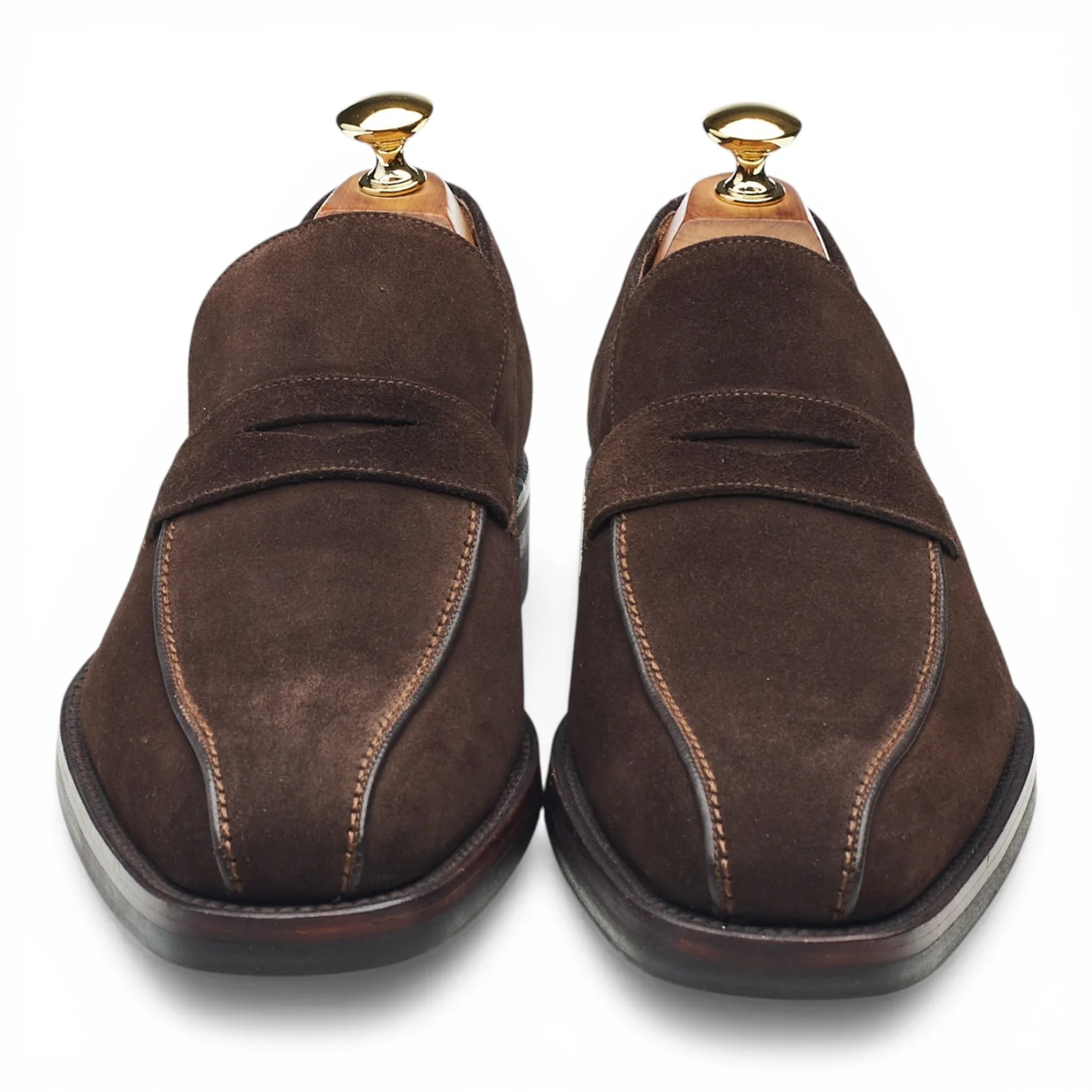 'Seville' Dark Brown Suede Loafers UK 6.5 - Image 2