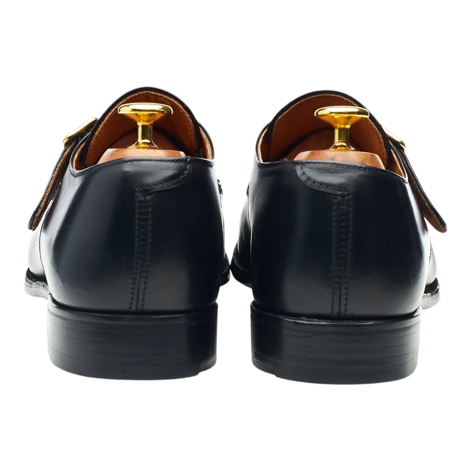 'York' Black Leather Single Monk Strap UK 8.5 - Image 4